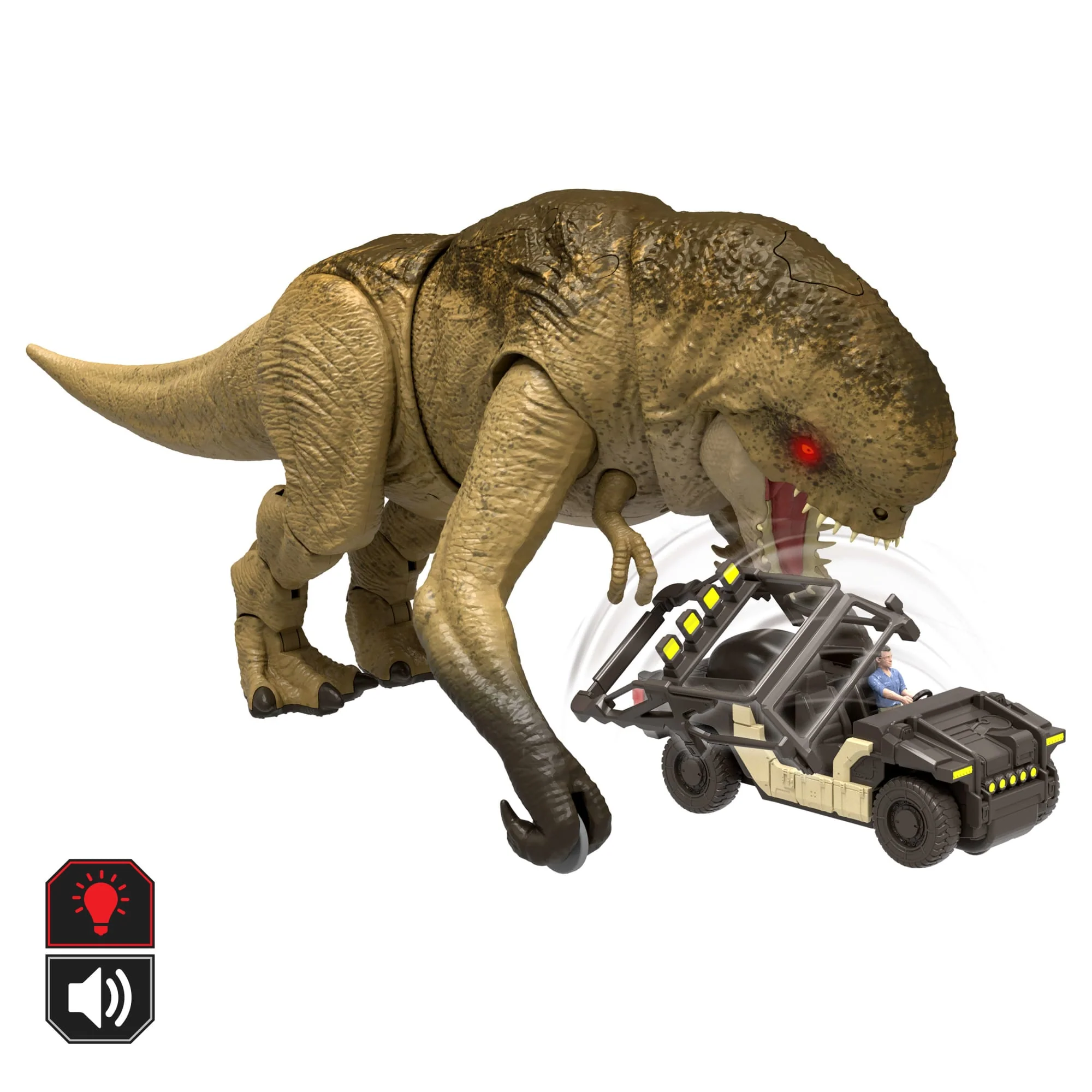 Jurassic World Rebirth Track N Chomp Distortus Rex & Vehicle, Remote Control, Lights & Growl & Chomp - Image 5