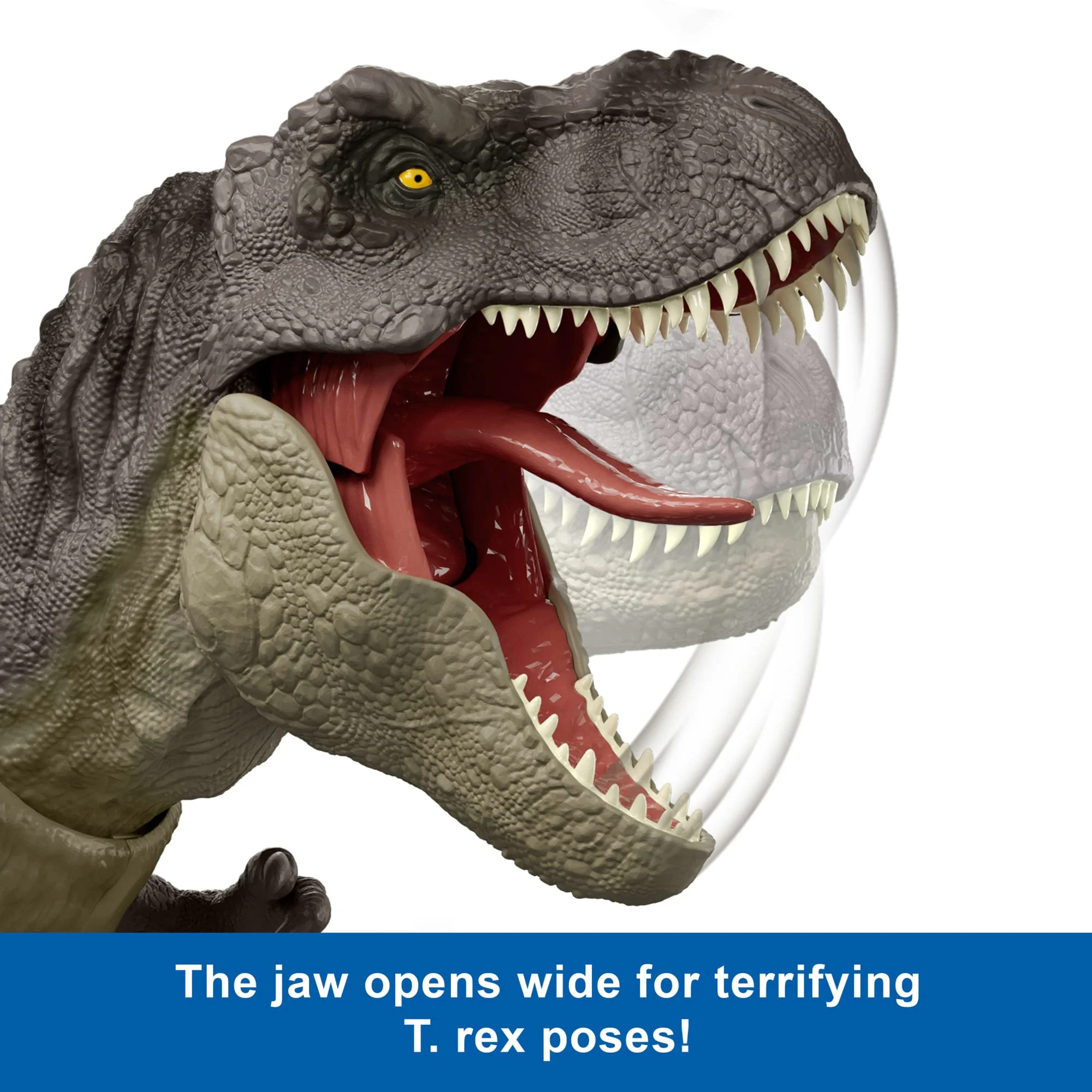 Jurassic World Rebirth Tyrannosaurus Rex Action Figure, Dinosaur Toy, T-Rex Chomp Attack - Image 2