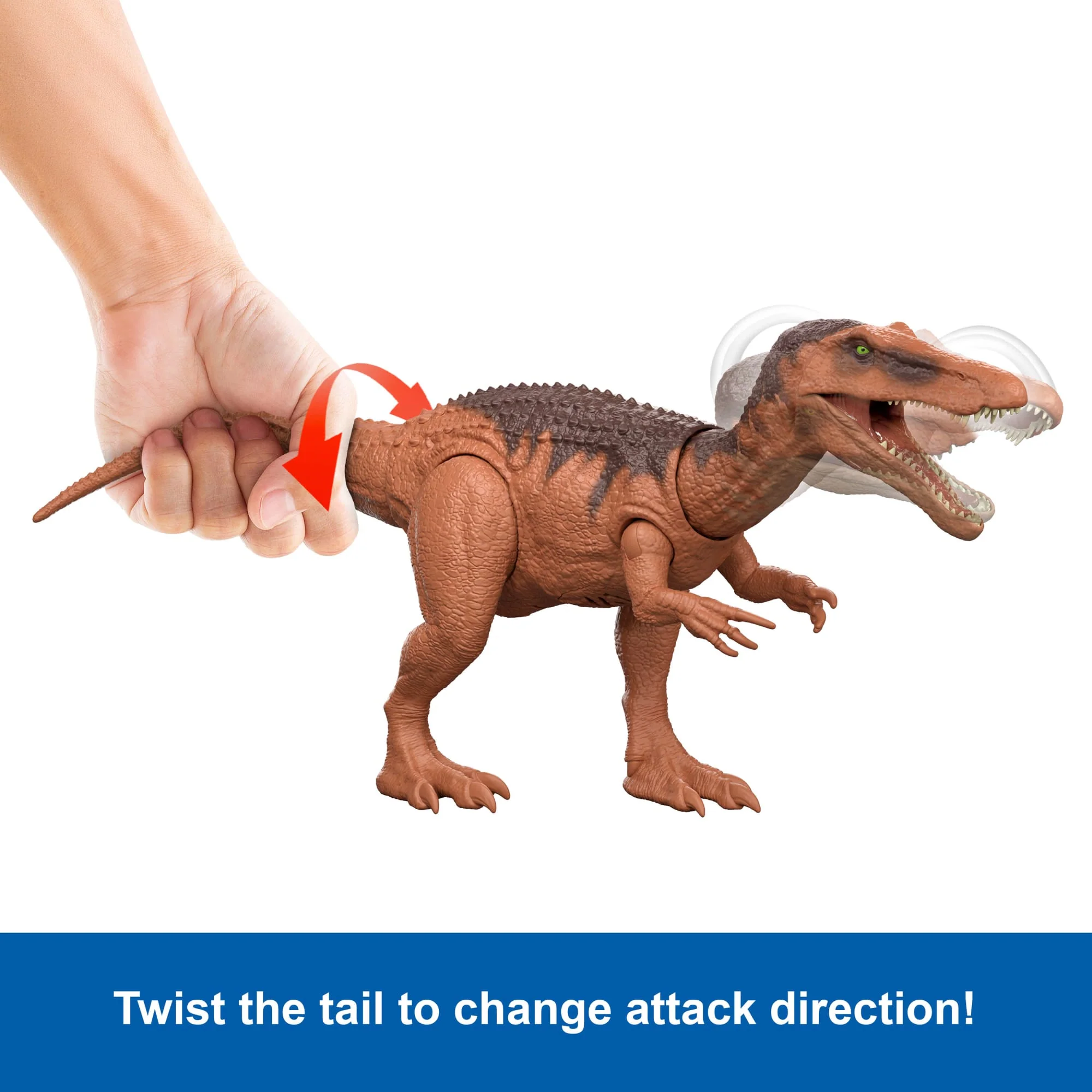 Jurassic World Rebirth Wild Roar Baryonyx Dinosaur Toy, Tail Controlled Attack Chomp & Sound - Image 4