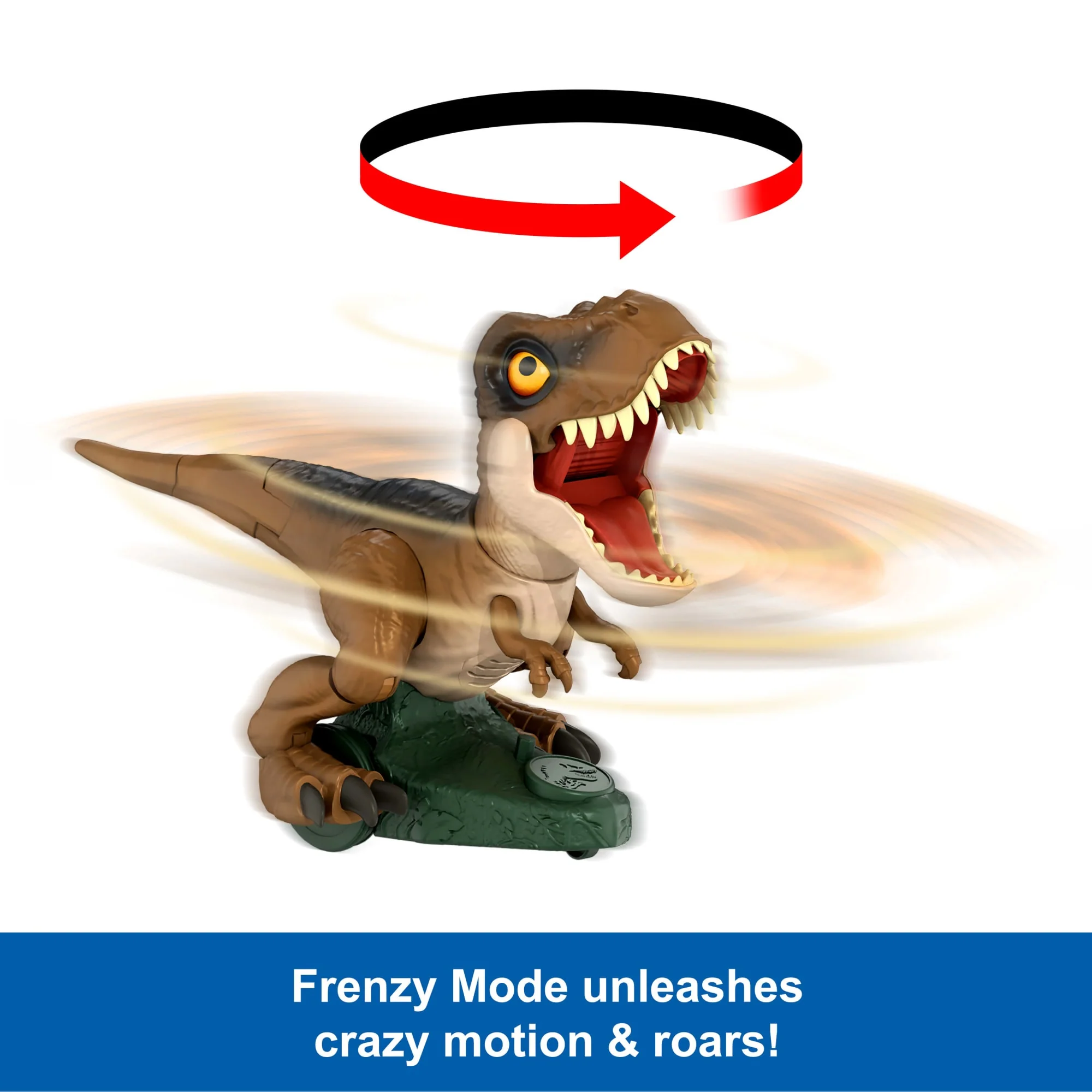 Jurassic World Roarin’ Frenzy T Rex RC Toy, Motorized Remote Control Tyrannosaurus Rex Dinosaur - Image 4