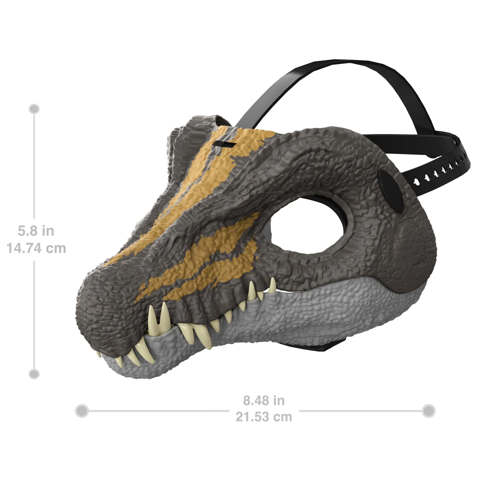 Jurassic World Rebirth Spinosaurus Dinosaur Mask, Role-Play Head Wear, Movie-inspired Costume Gear - Image 2