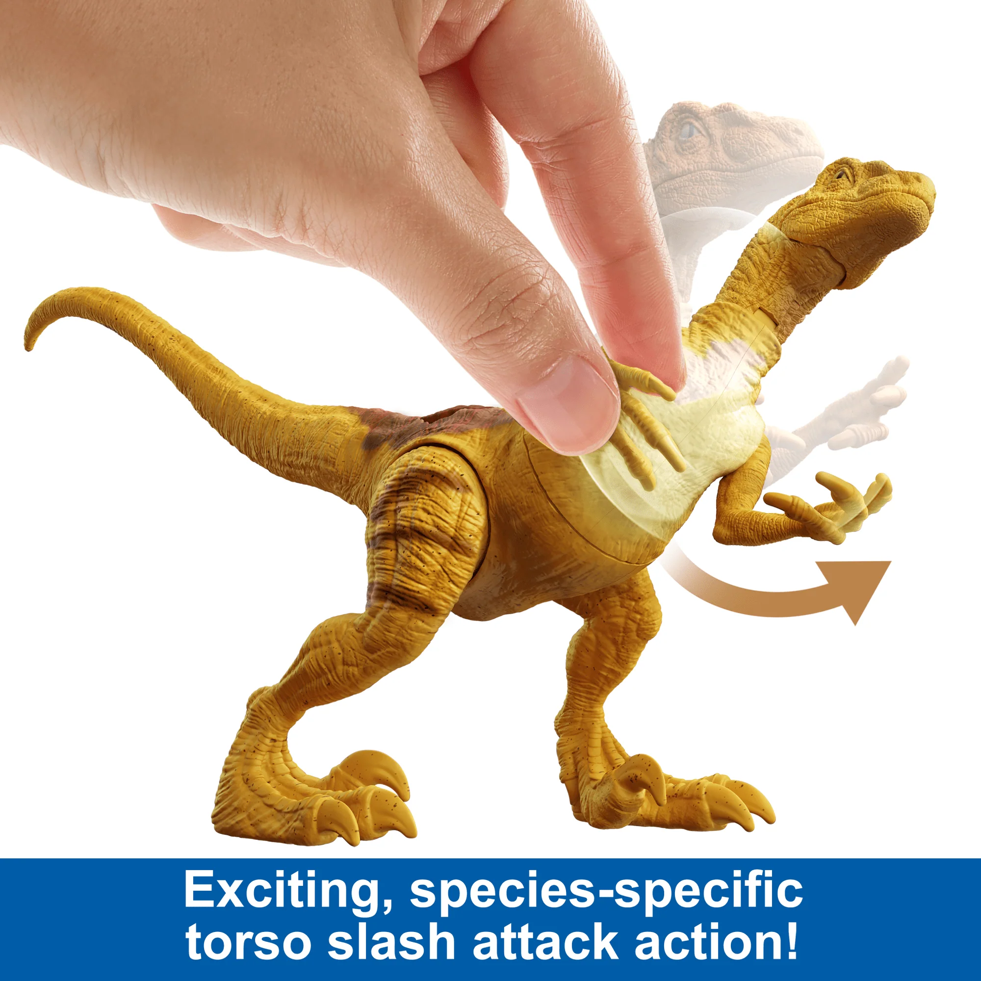 Jurassic World Strike Attack Velociraptor Dinosaur Toy With Single Strike Action - Image 2