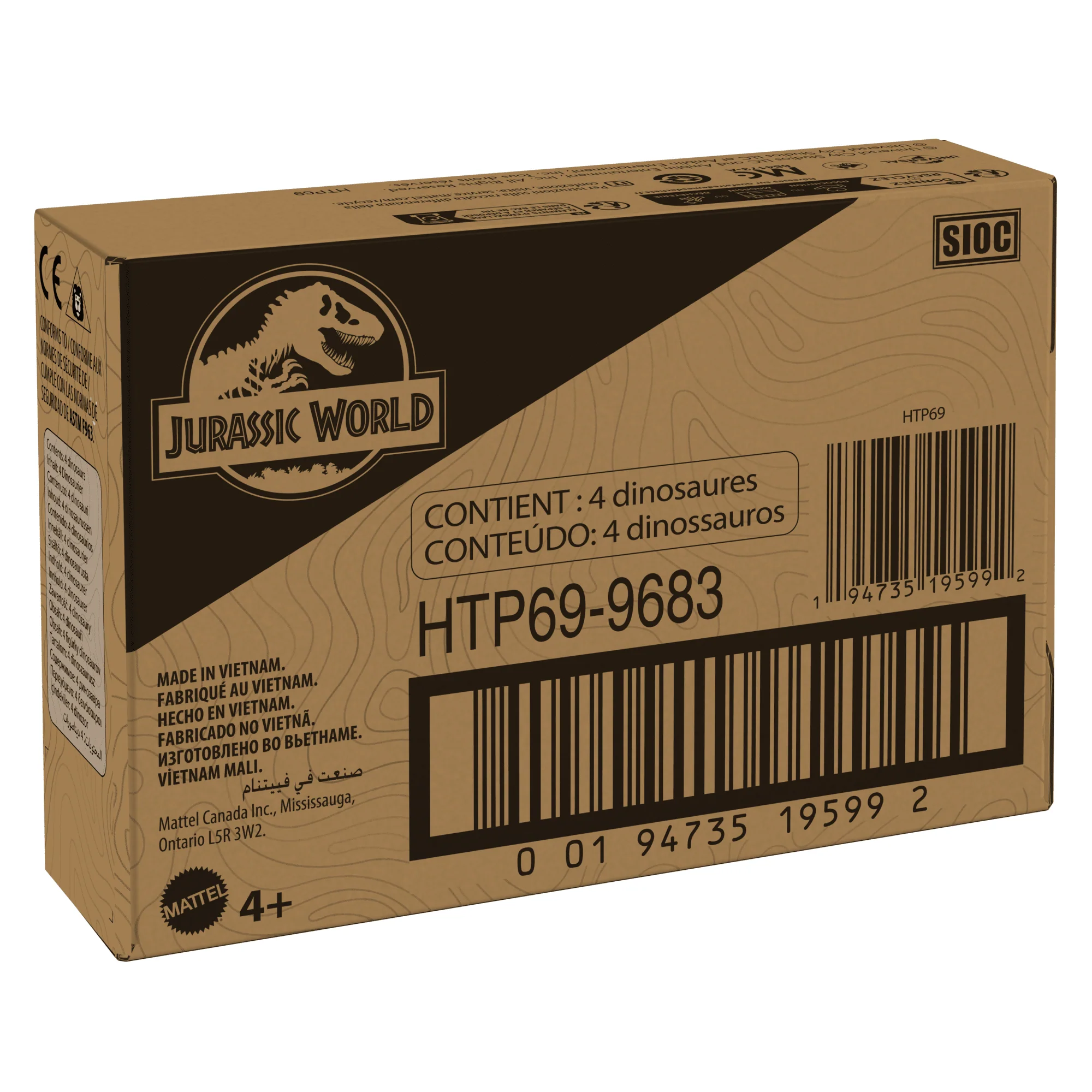 Jurassic World 4-Pack Egg To Dinosaur Transforming Toys Hidden Hatchers - Image 6