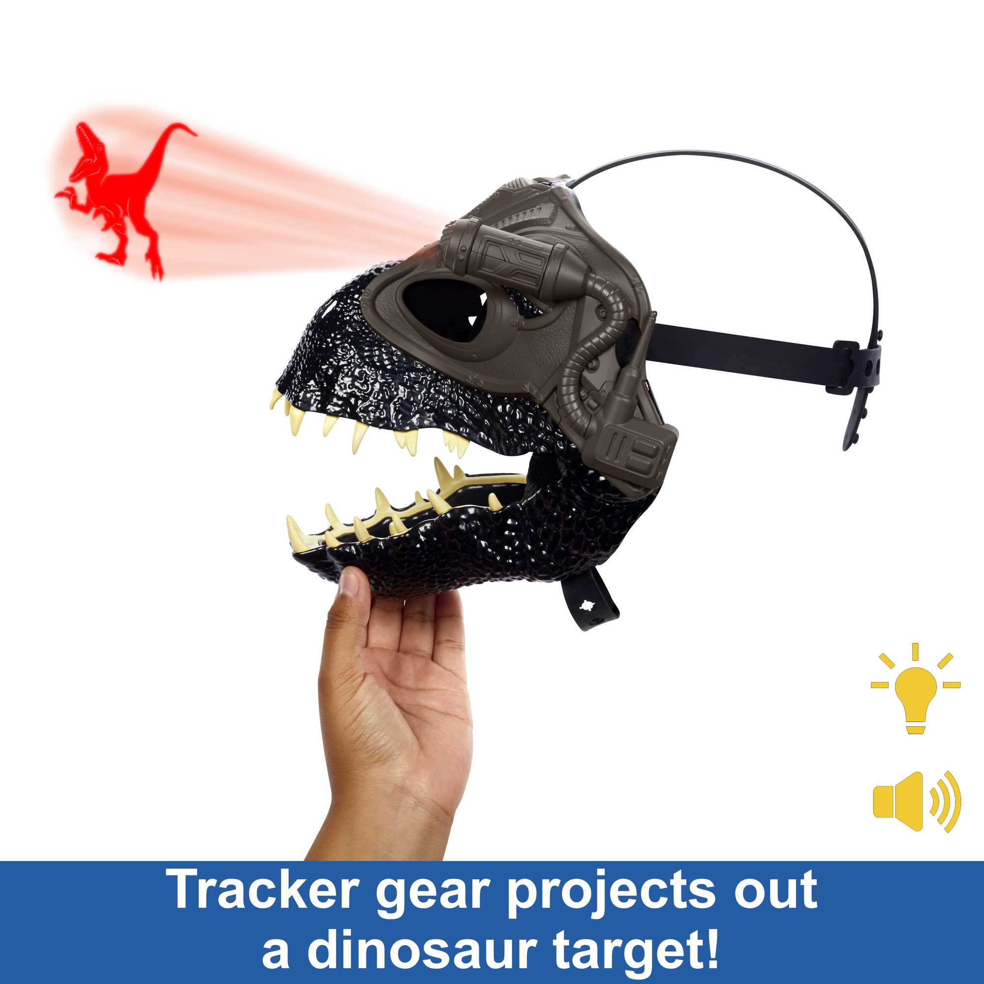 Jurassic World indoraptor Dinosaur Mask With Tracking Light And Sound For Role Play - Image 3