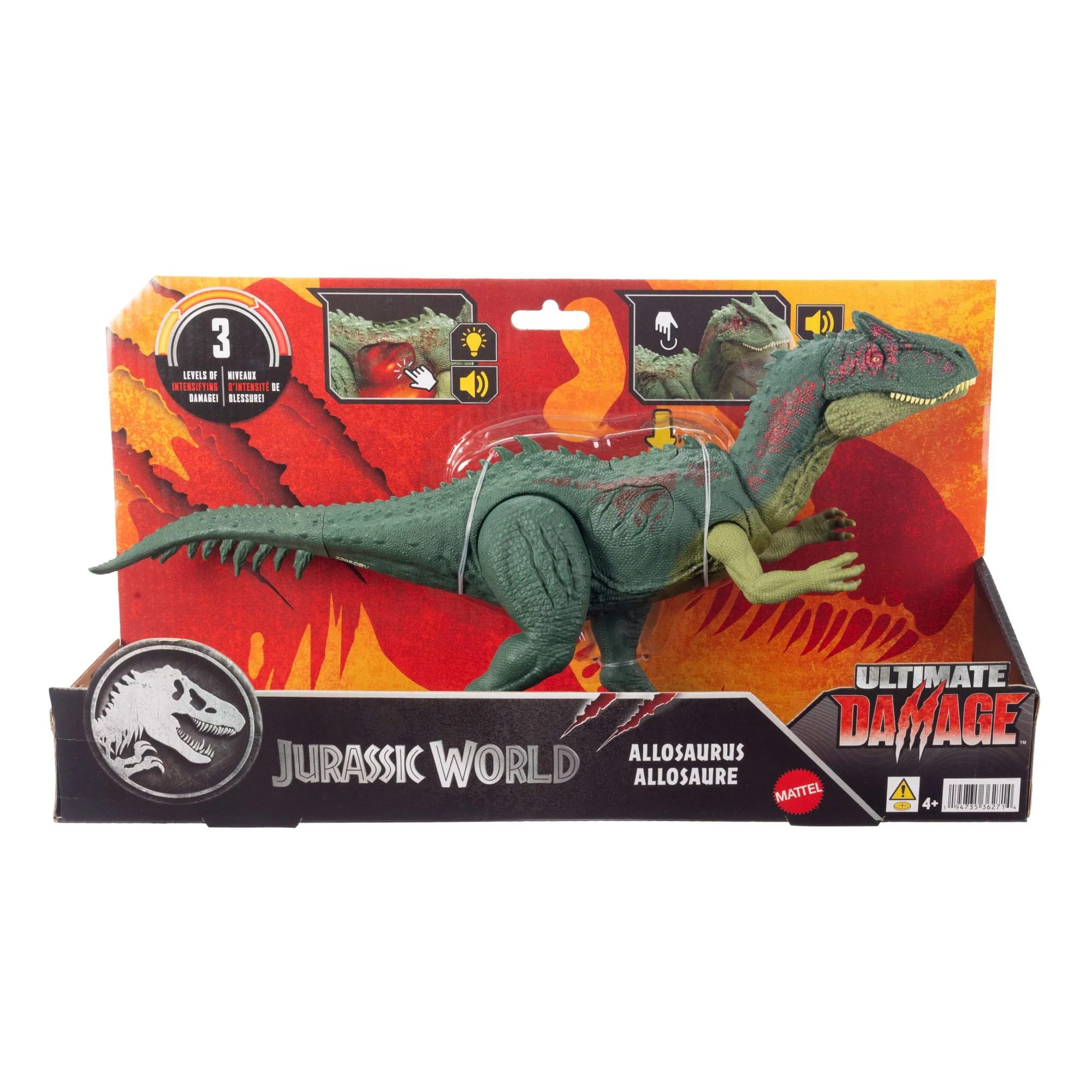 Jurassic World Rebirth Ultimate Damage Allosaurus Light Up Dinosaur Figure, Chomp & Roar Toy - Image 6