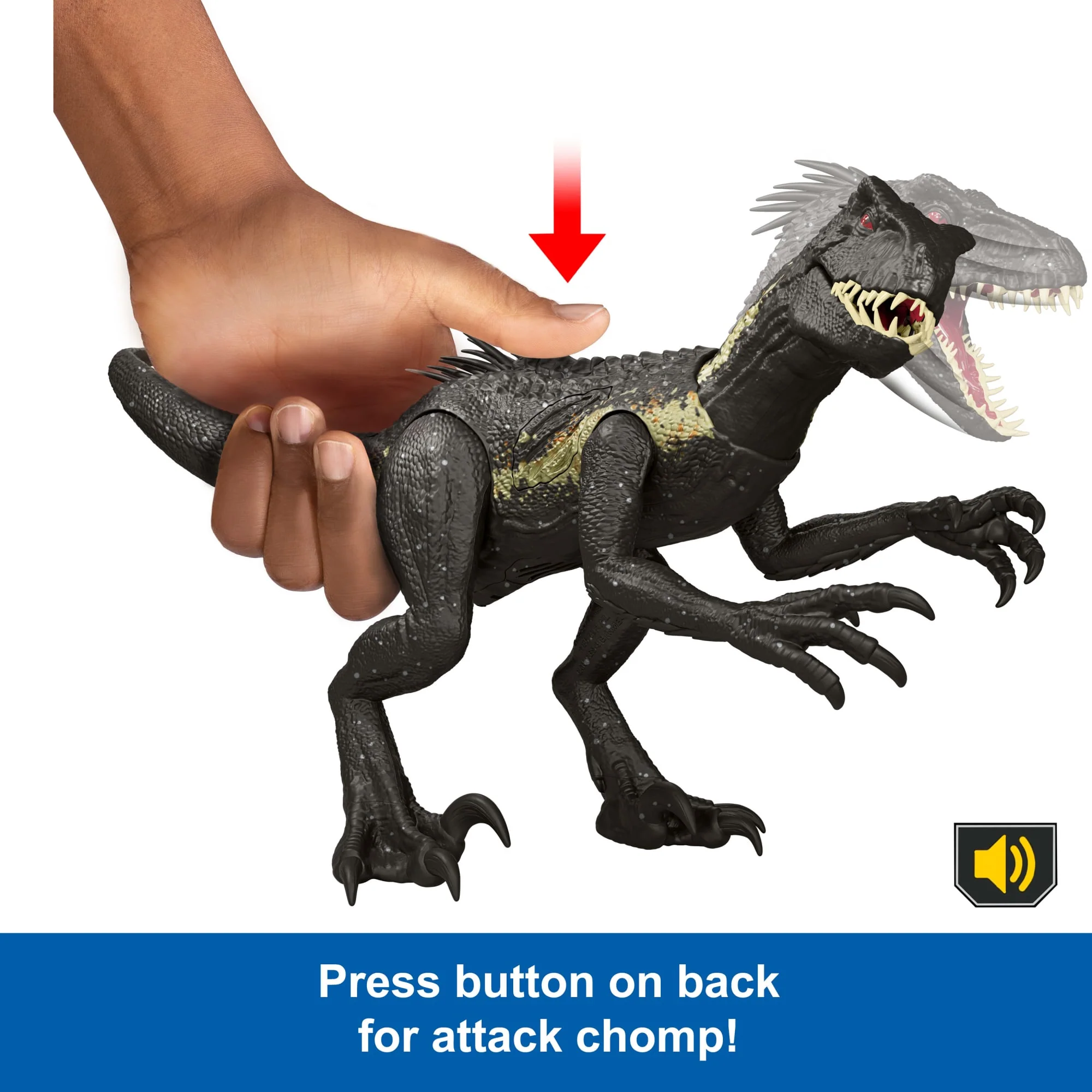 Jurassic World Ultimate Damage indoraptor Dinosaur Toy Figure, Damage, Light & Sound Toy - Image 5