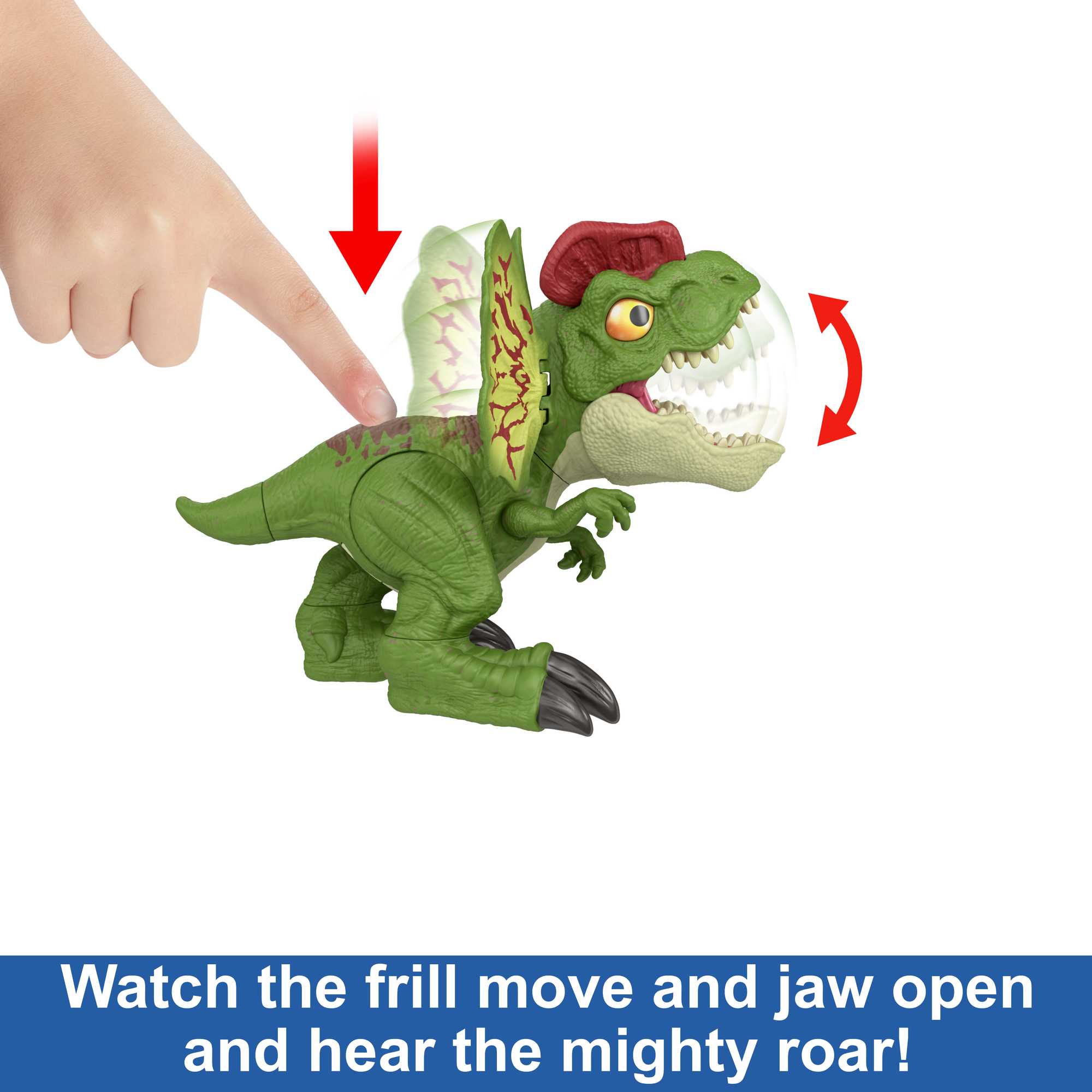 Jurassic World Dinosaur Sound Toy, Uncaged Fierce Launchin Dilophosaurus Figure - Image 4