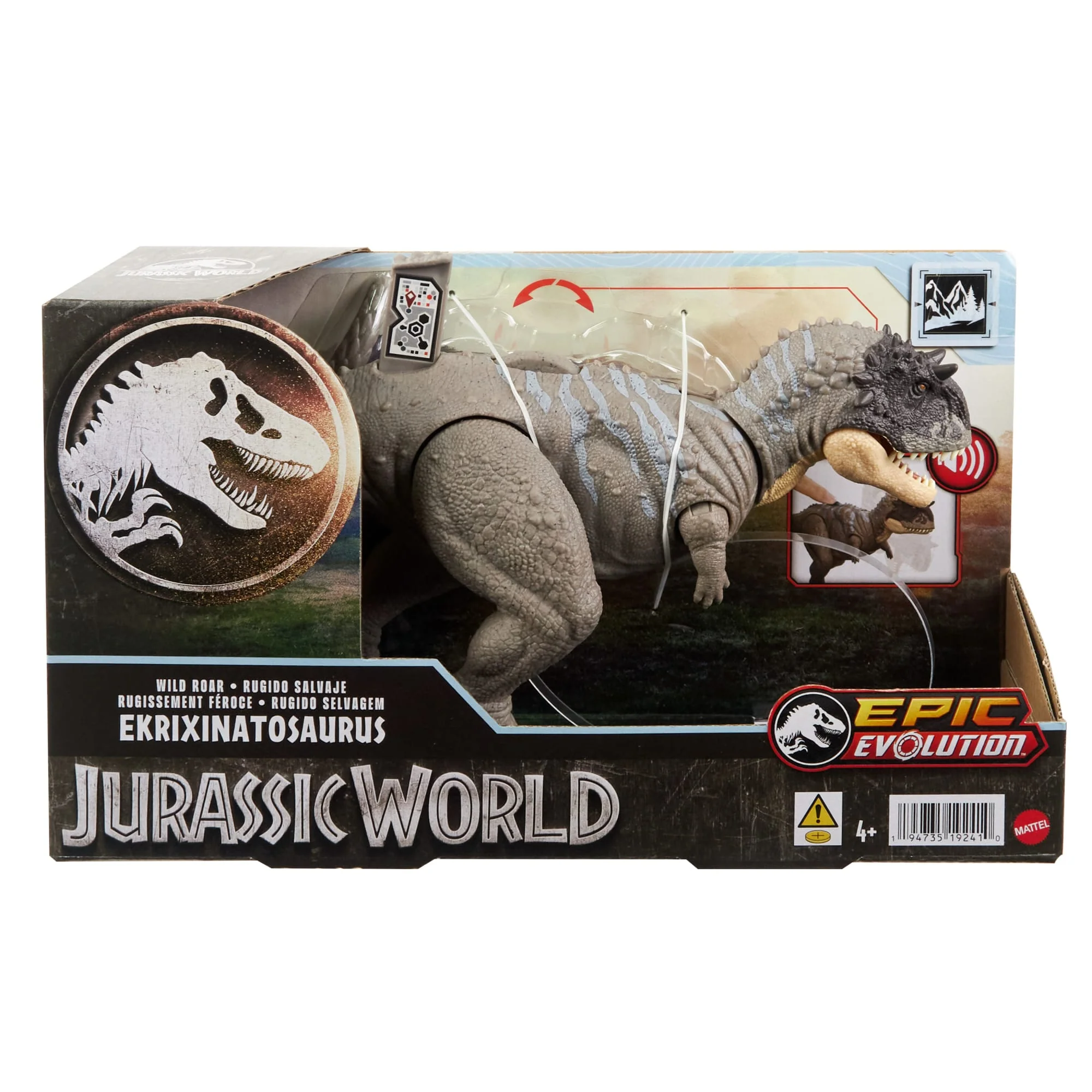 Jurassic World Wild Roar Dinosaur, Ekrixinatosaurus Action Figure Toy With Sound - Image 6