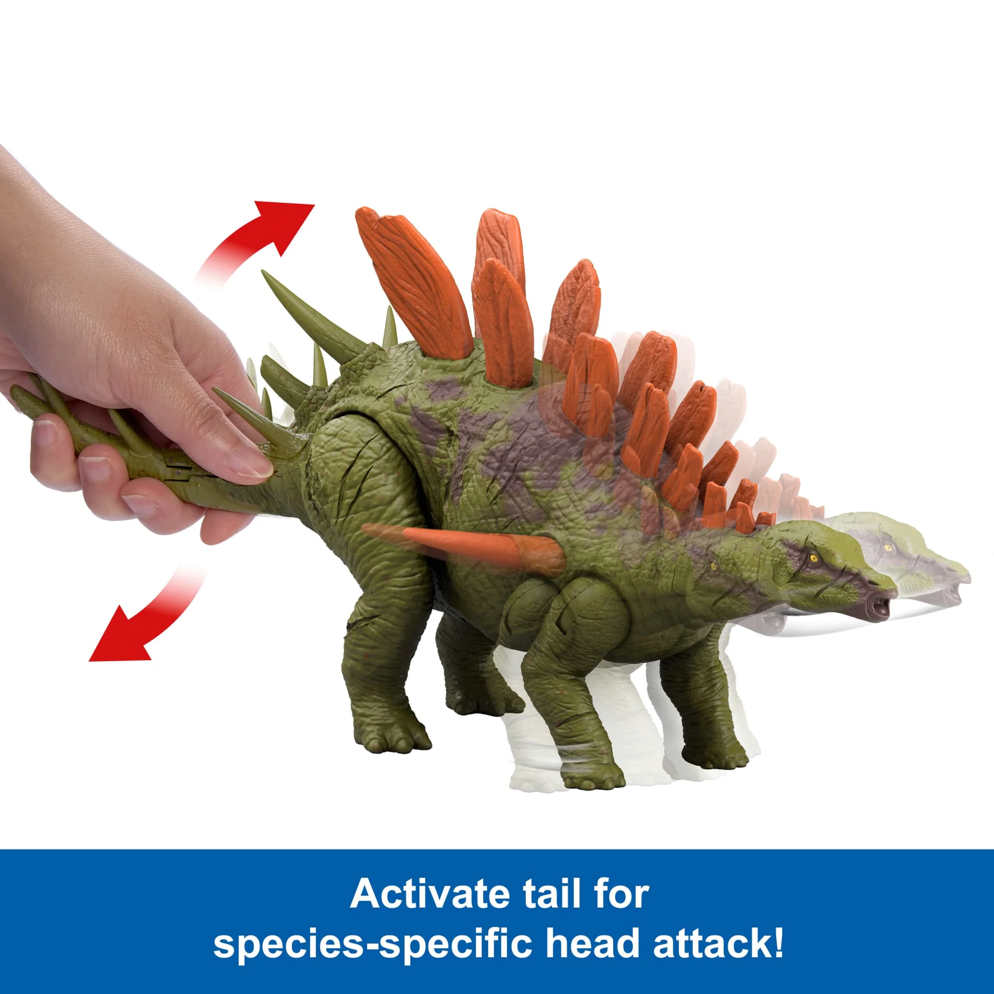 Jurassic World Chaos Theory Wild Roar Kentrosaurus Action Figure, Strike Attack & Sound Dinosaur Toy - Image 4