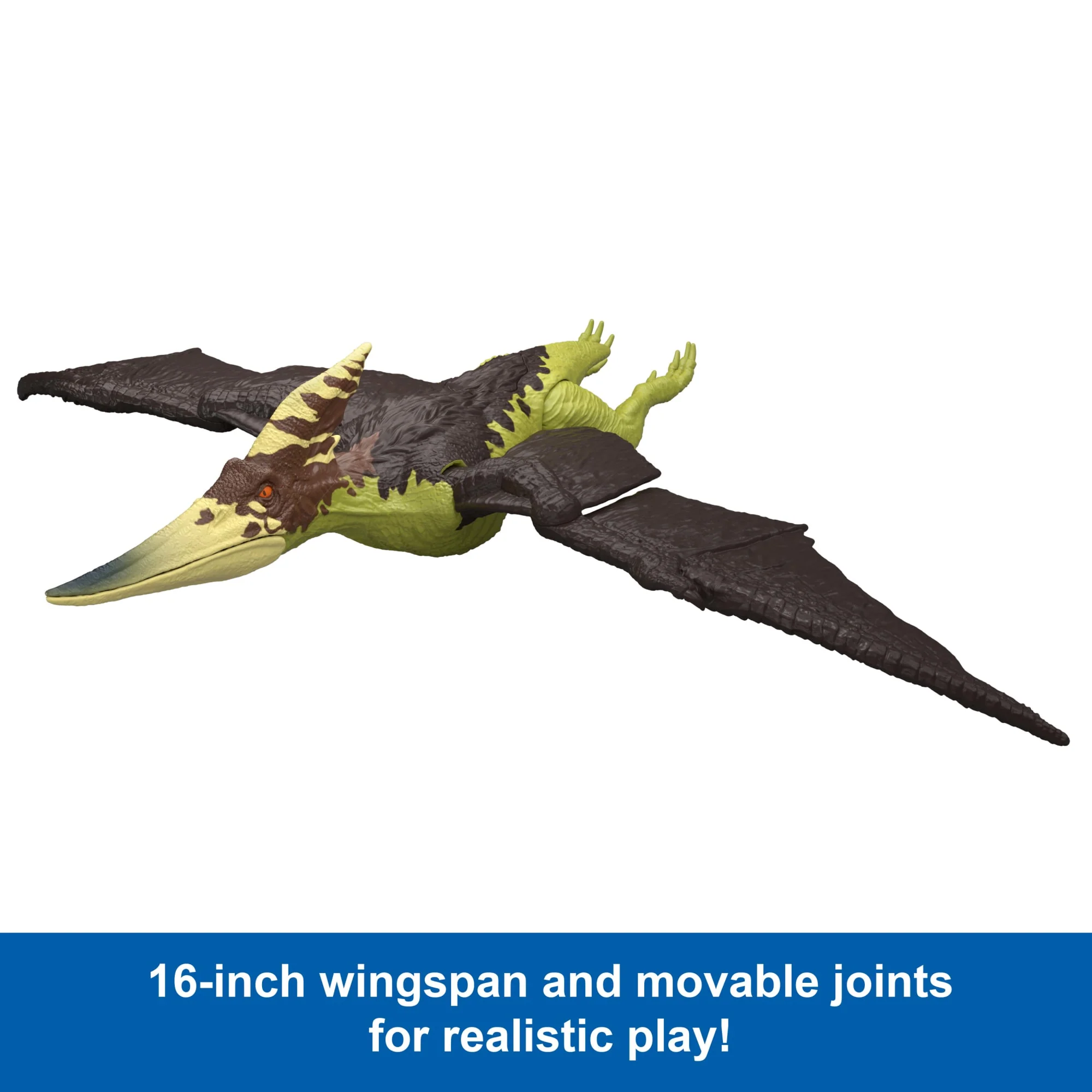 Jurassic World Wild Roar Pteranodon Dinosaur Action Figure Toy, Attack, Light & Sound, Scan Code - Image 4