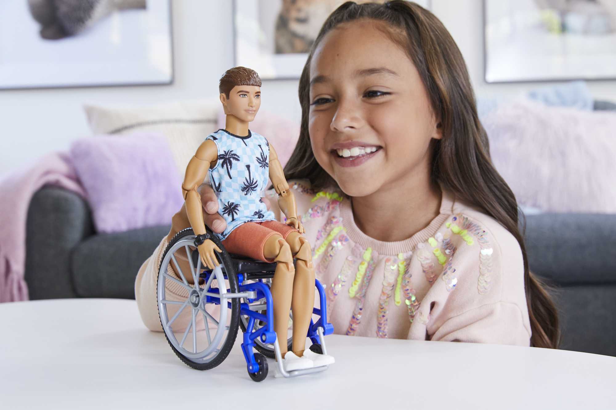 Ken Doll With Wheelchair & Ramp, Barbie Fashionistas, Brunette - Image 2