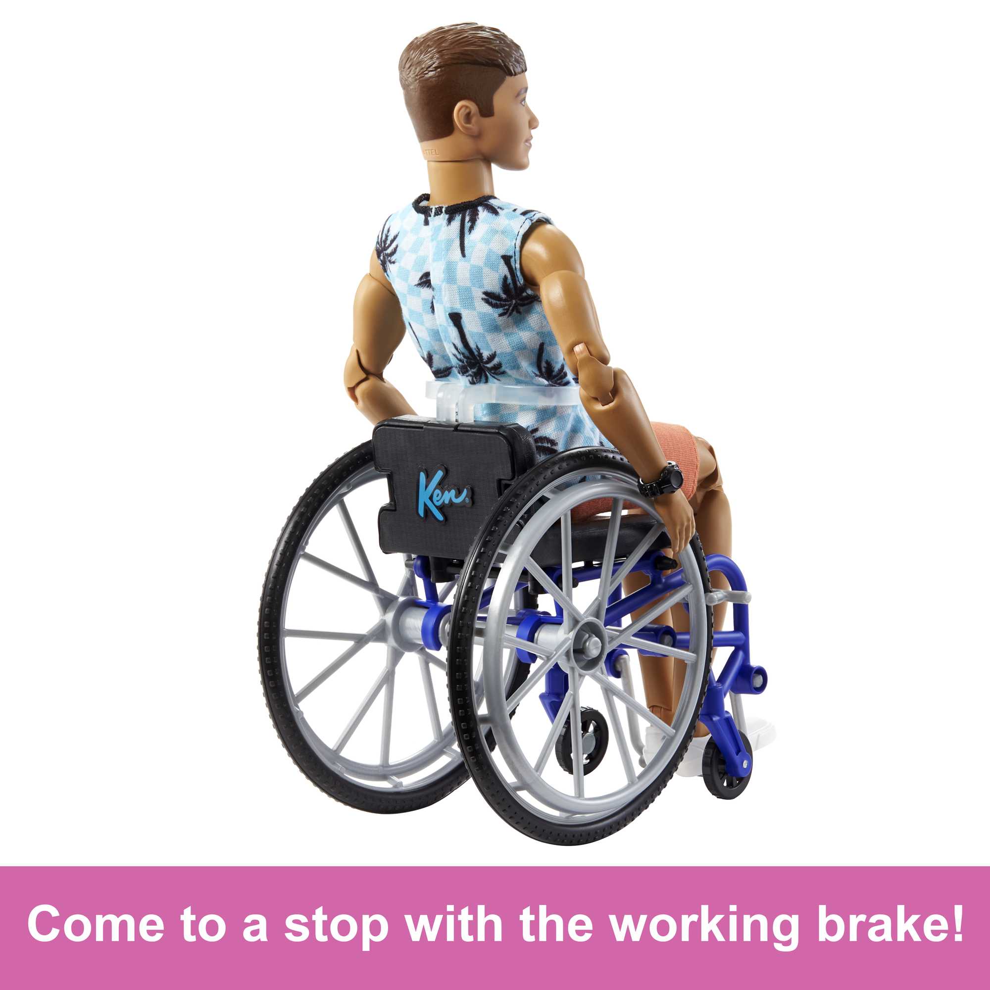 Ken Doll With Wheelchair & Ramp, Barbie Fashionistas, Brunette - Image 4