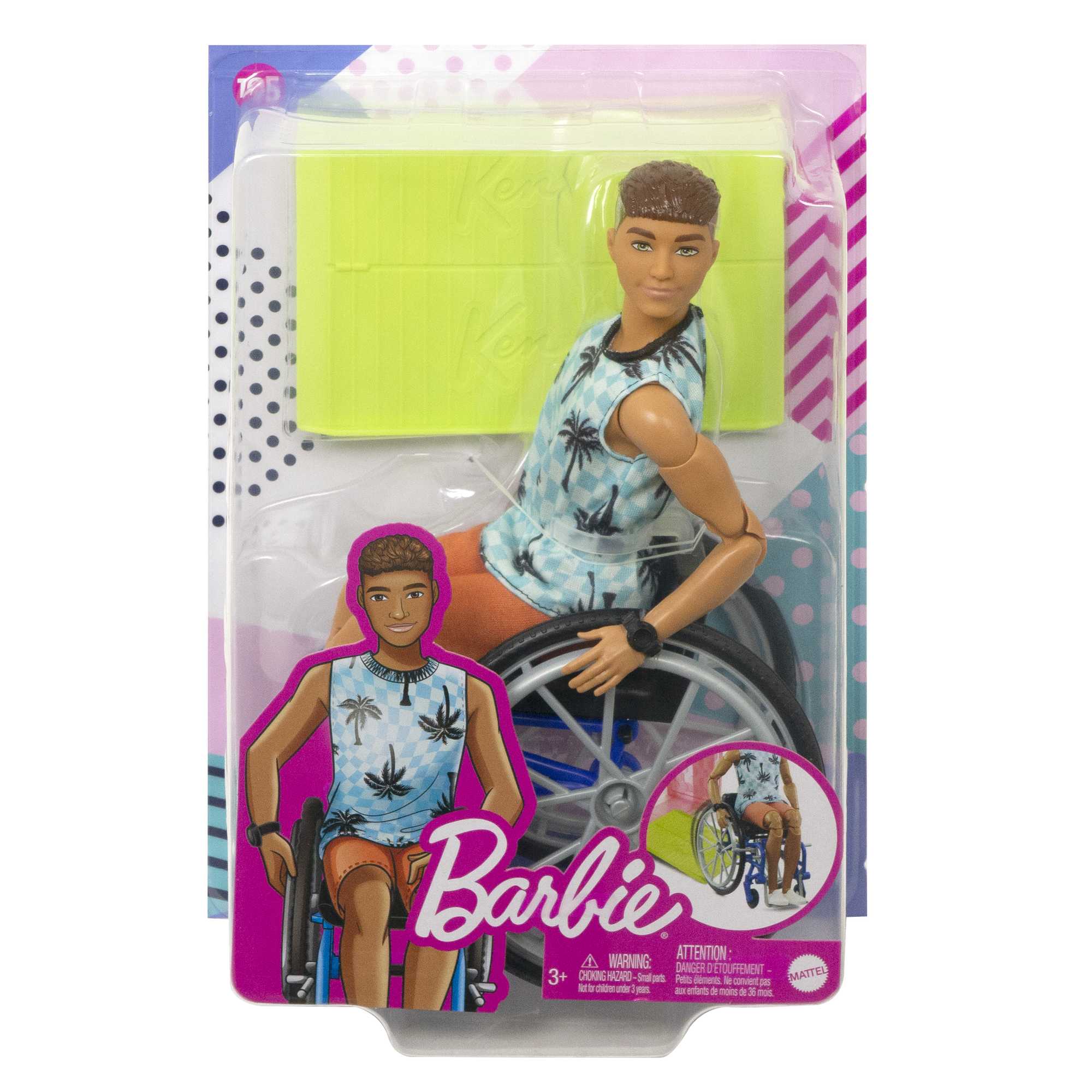 Ken Doll With Wheelchair & Ramp, Barbie Fashionistas, Brunette - Image 6