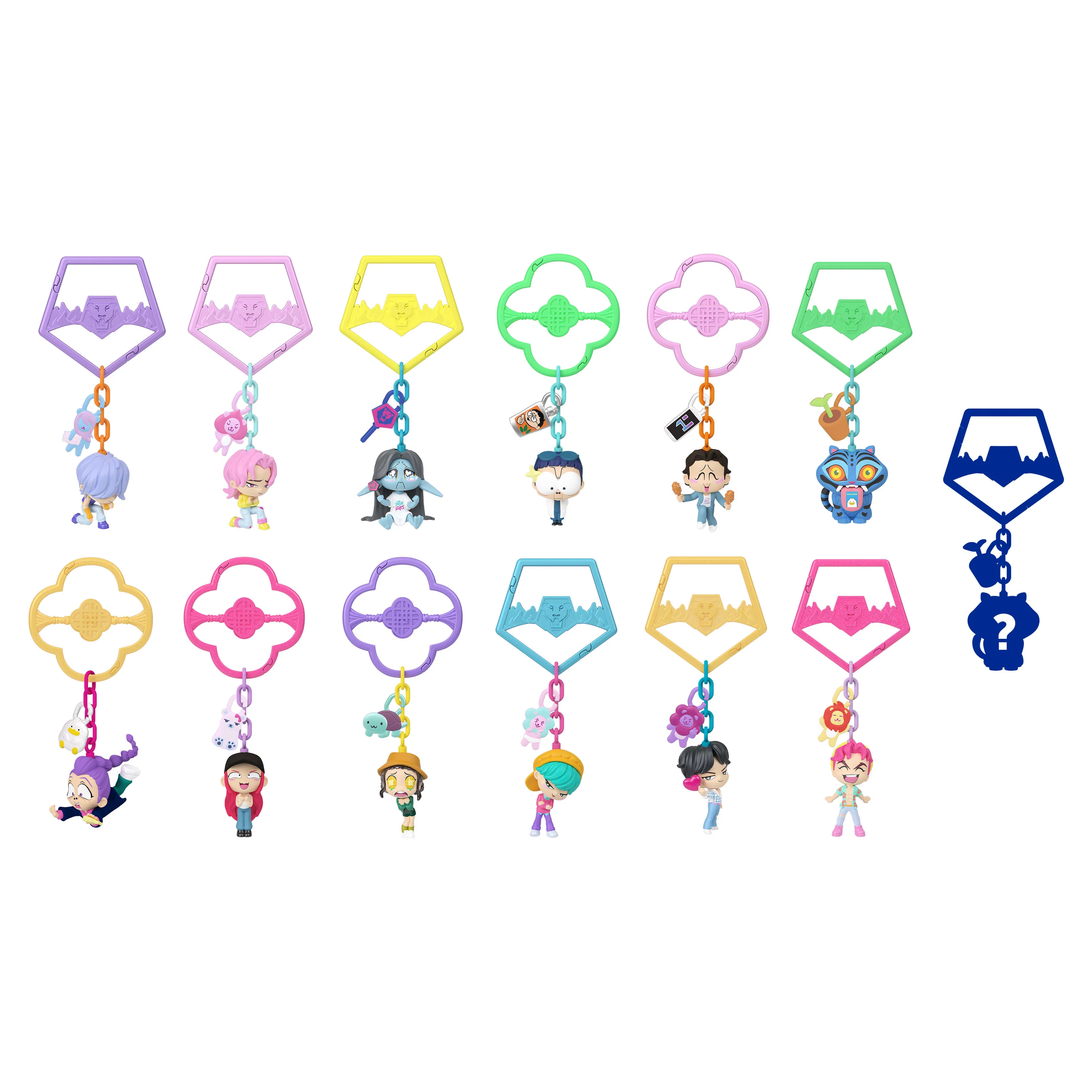 Kpop Demon Hunters, Mini Collectible Keychain Figures, Huntr/X, Saja Boys, Derpy, Sussie, & Accessories - Image 3