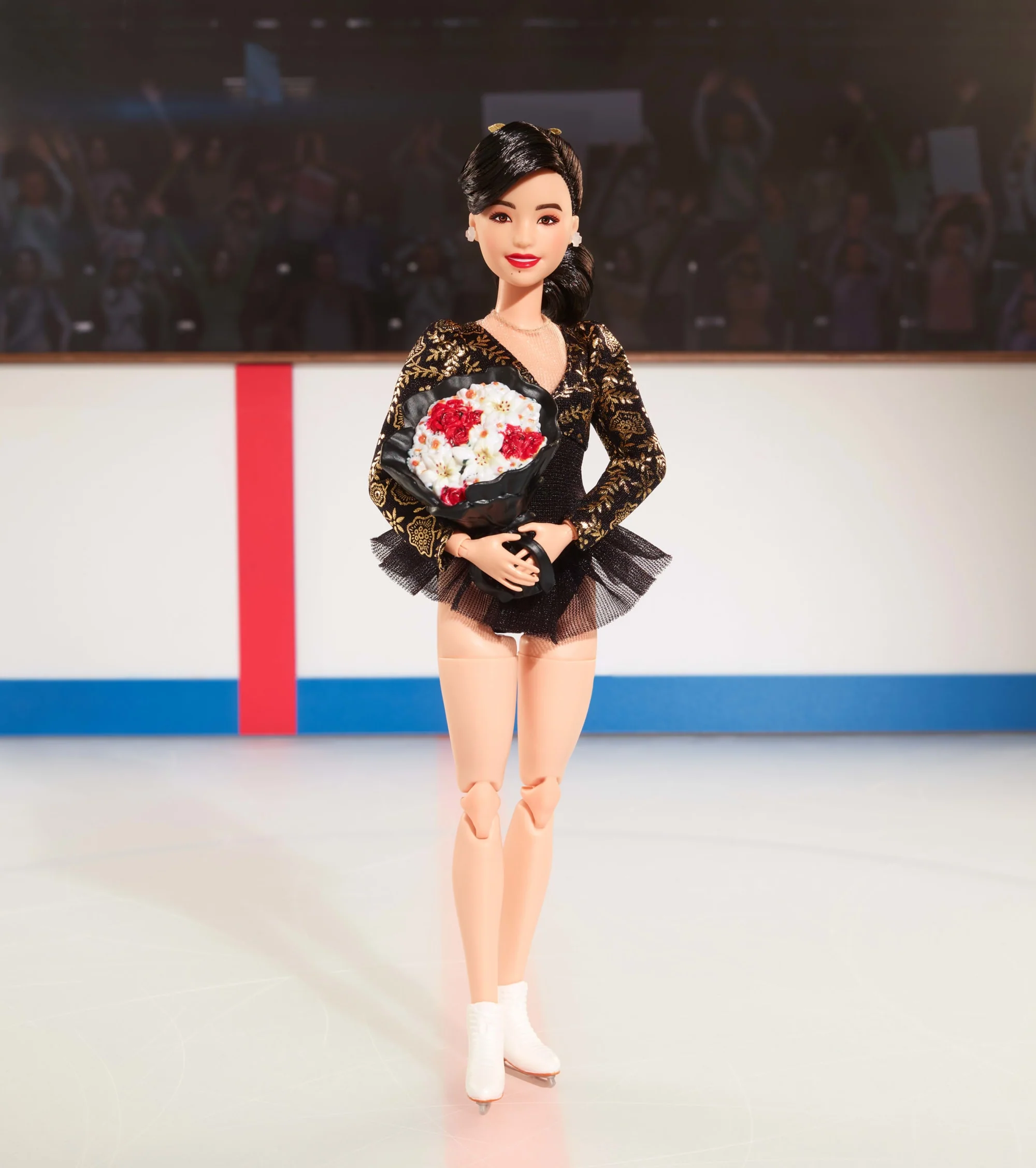 Barbie Inspiring Women Kristi Yamaguchi Collectible Doll in 1992 Winter Olympics Fashion - Image 5