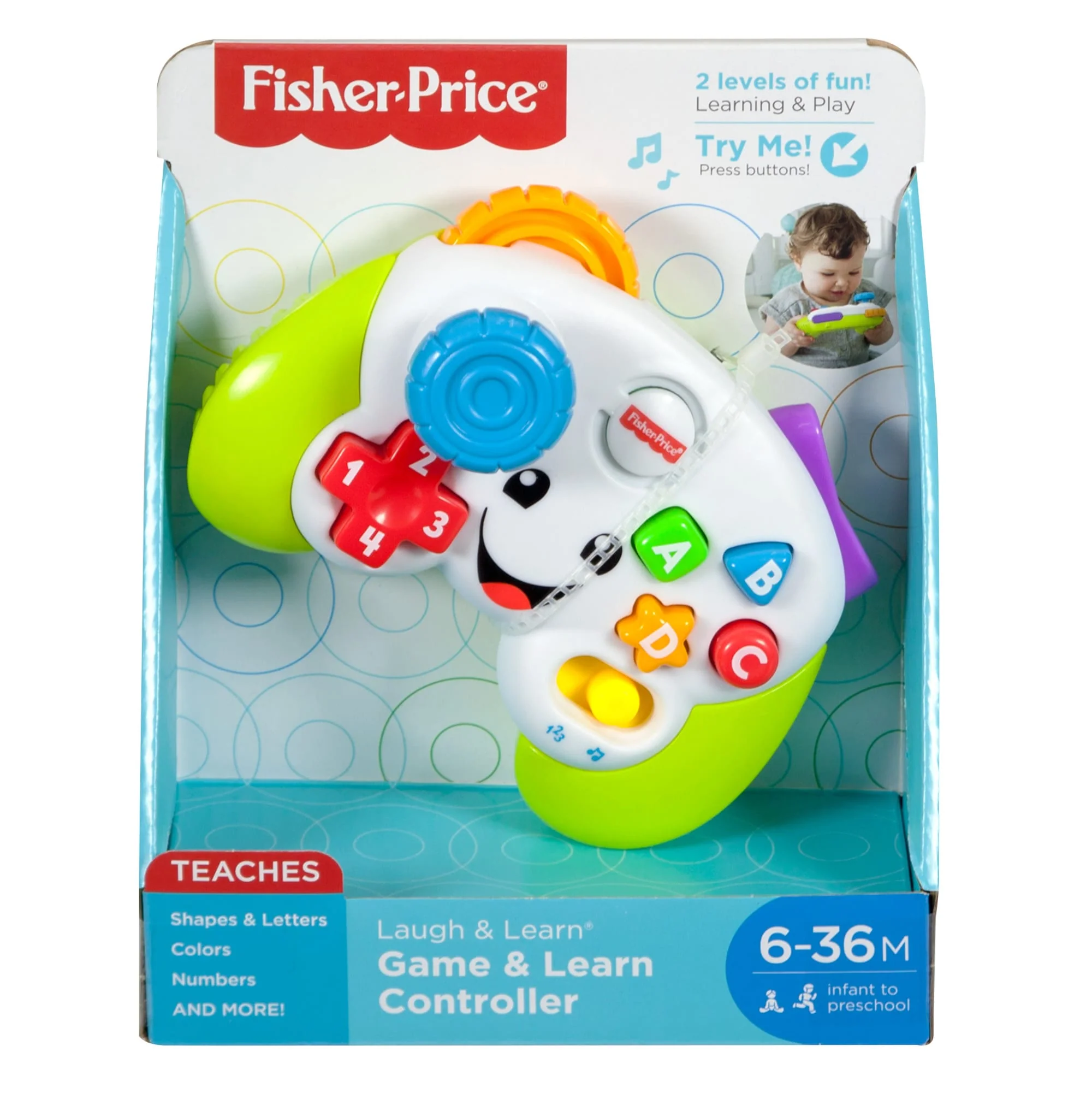 Fisher-Price Laugh & Learn Game & Learn Controller Musical Baby Toy With Lights, Multilanguage Version - Image 6
