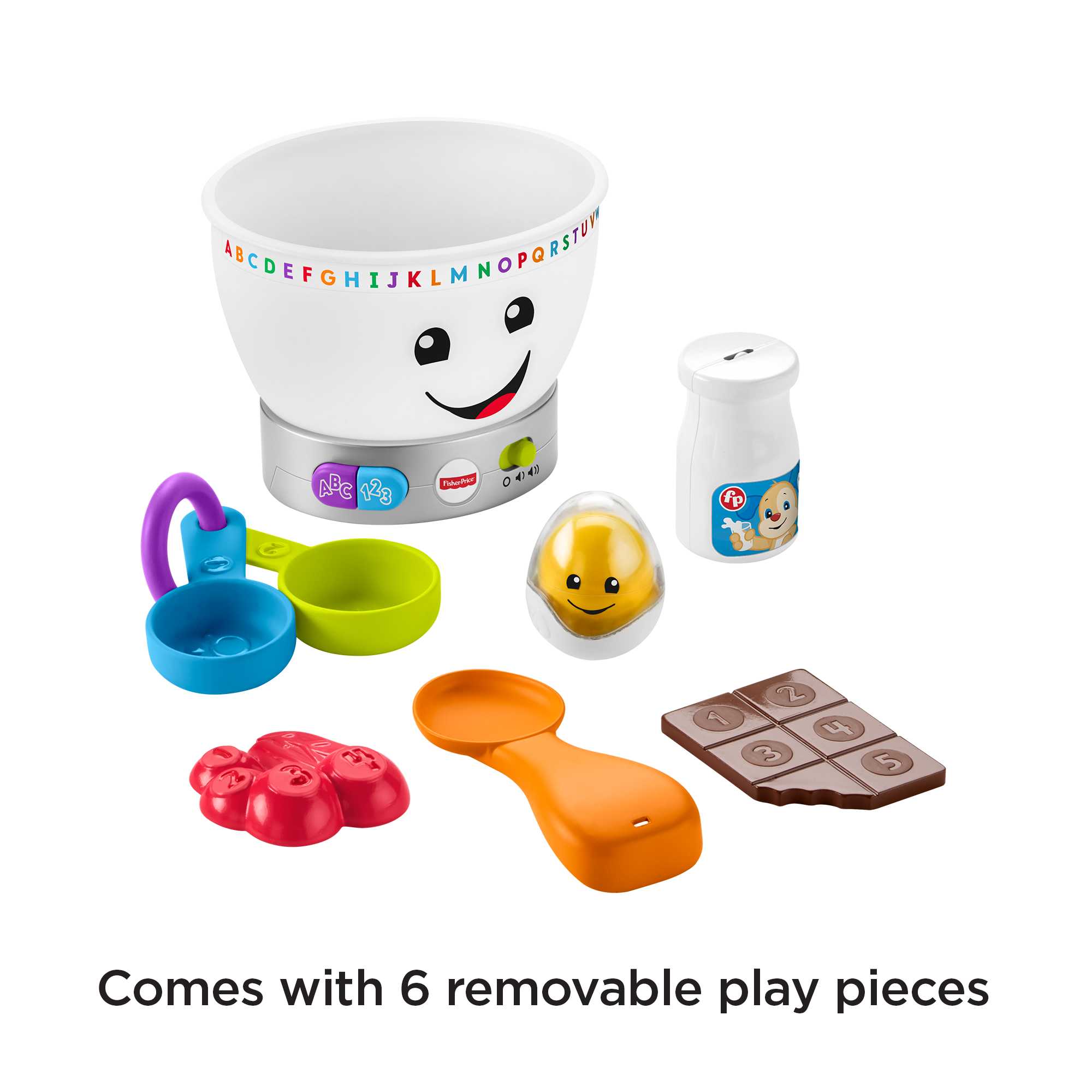 Fisher-Price Mixing Bowl Learning Toy With Lights Music And Pretend Food, Baby And Toddler Toy - Image 5