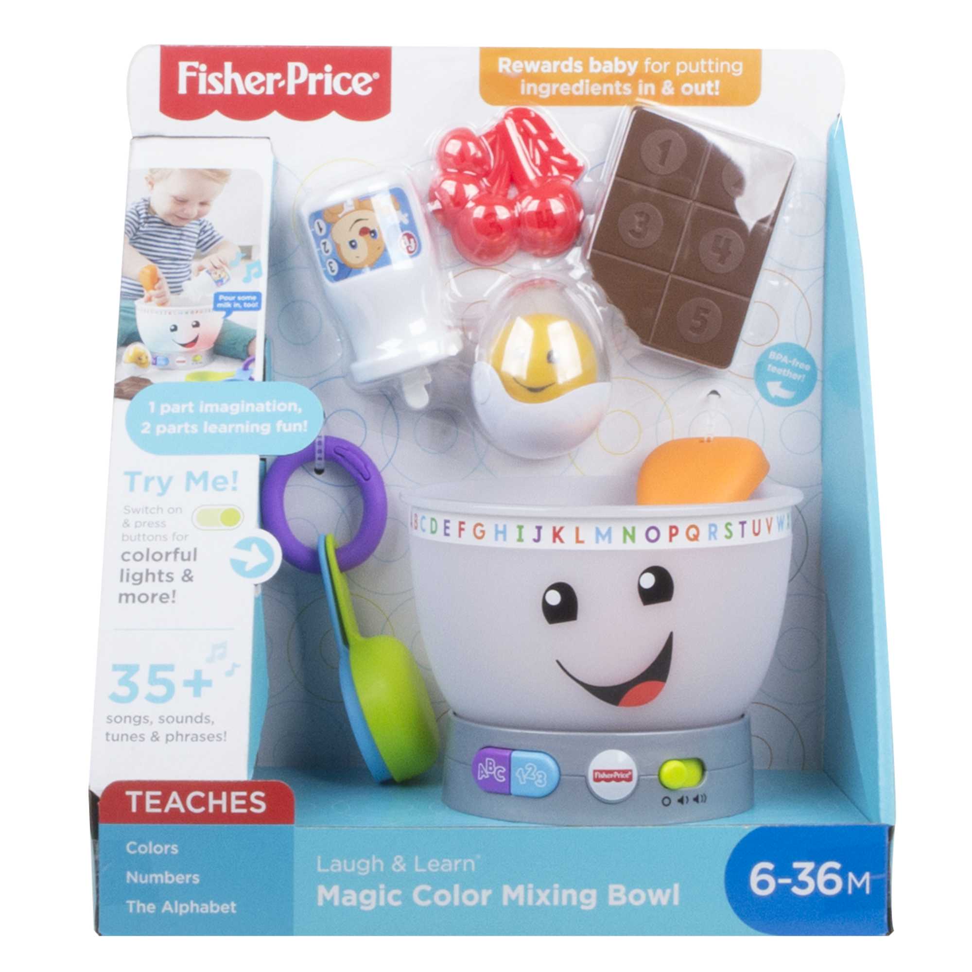 Fisher-Price Mixing Bowl Learning Toy With Lights Music And Pretend Food, Baby And Toddler Toy - Image 6