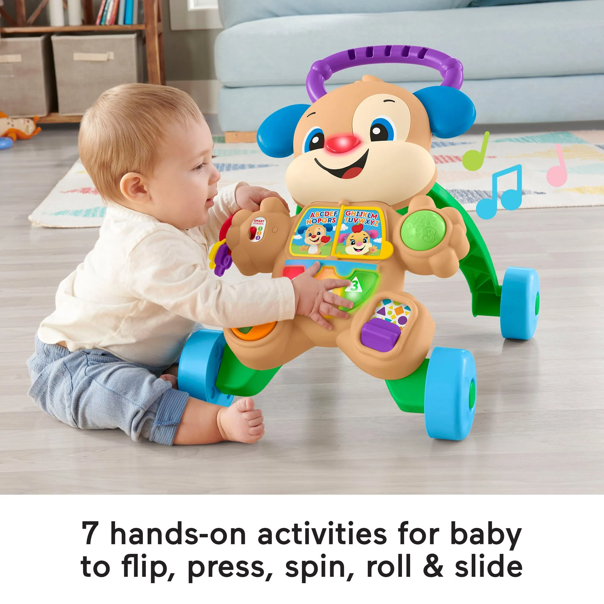 Fisher-Price Laugh & Learn Smart Stages Learn With Puppy Walker Baby & Toddler Toy - Image 4