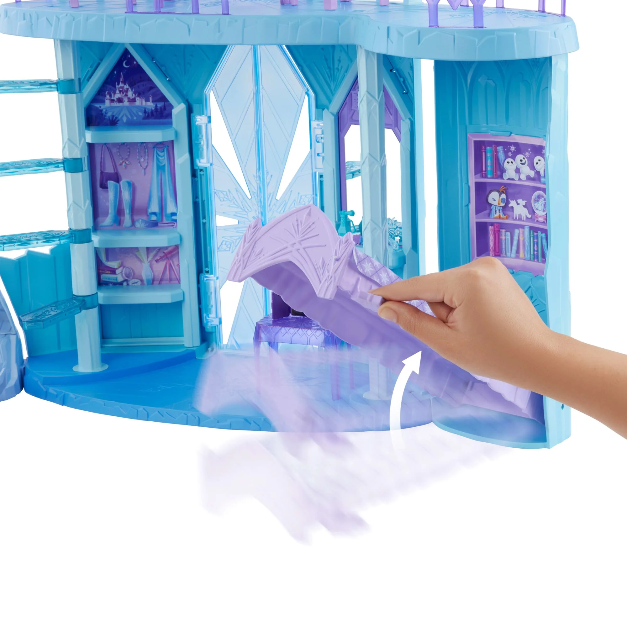 Coffret de Jeu Palais de Glace D’Elsa Inspiré du Film La Reine des Neiges de Disney Avec Figurine Olaf, 5Espaces de Jeu et 21Accessoires - Image 3