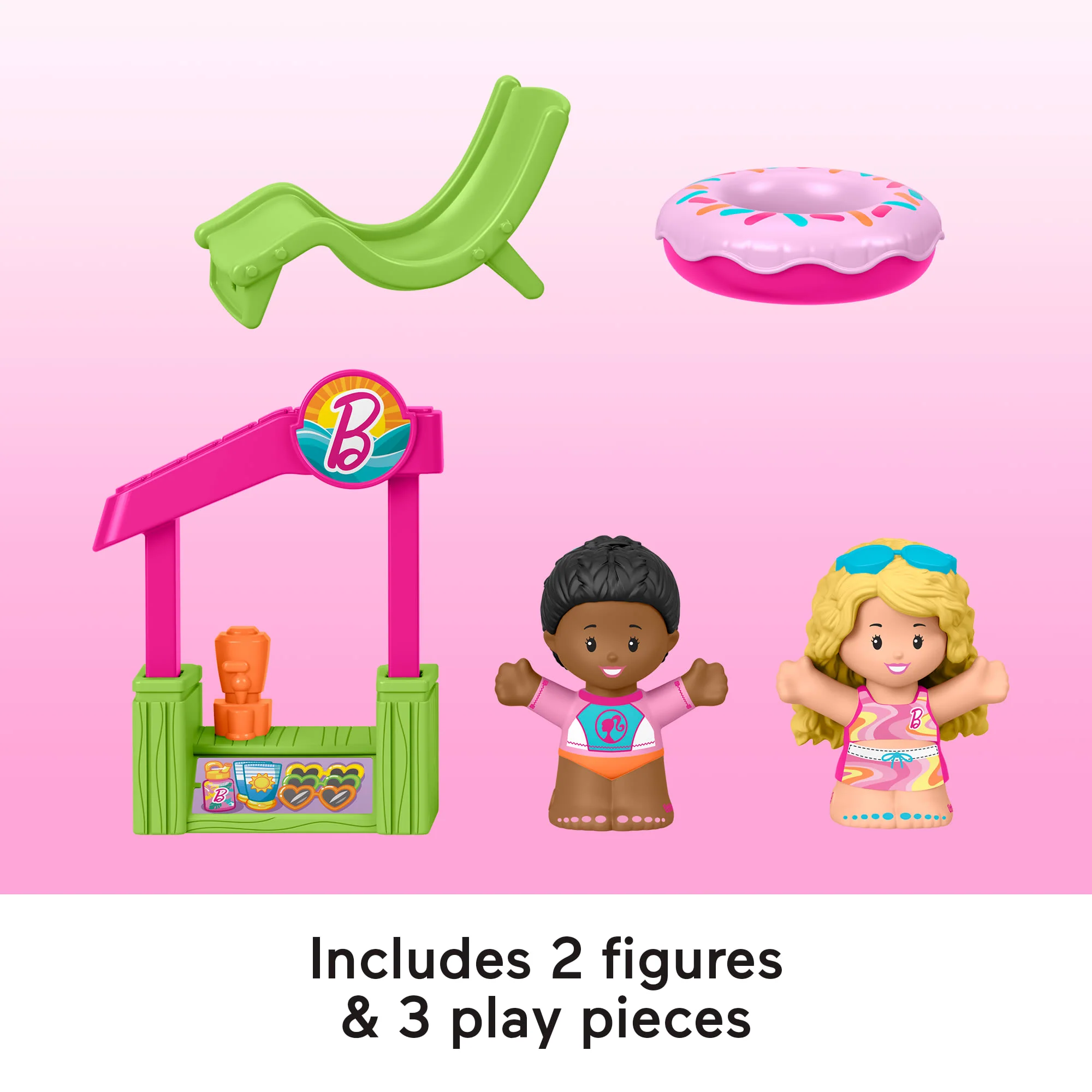 Fisher-Price Little People Barbie Beach House Toddler Playset With Figures & Accessories - Image 4
