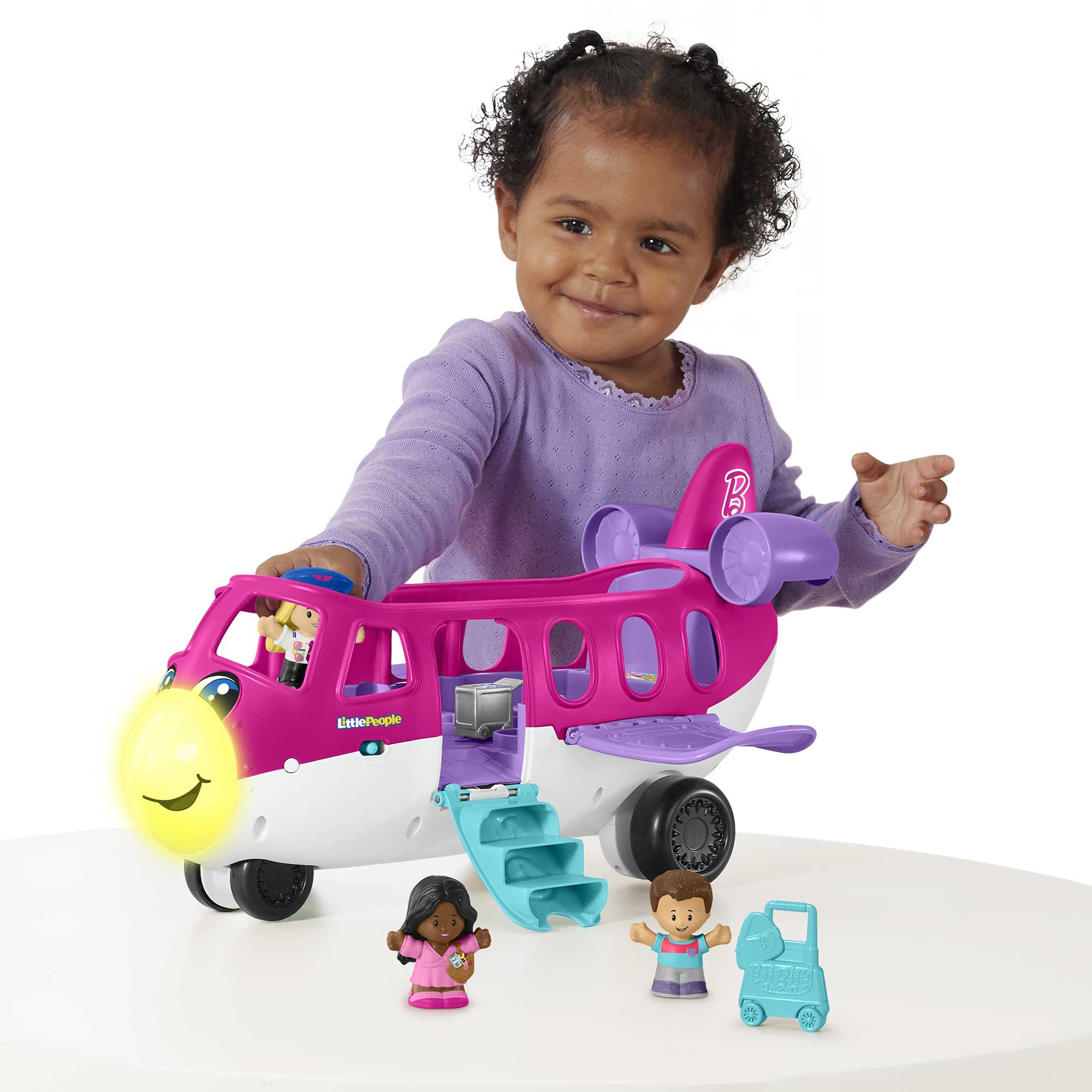 Little People Barbie Le Petit Avion de Rêve, Multilingue, 3 Fig. - Image 2