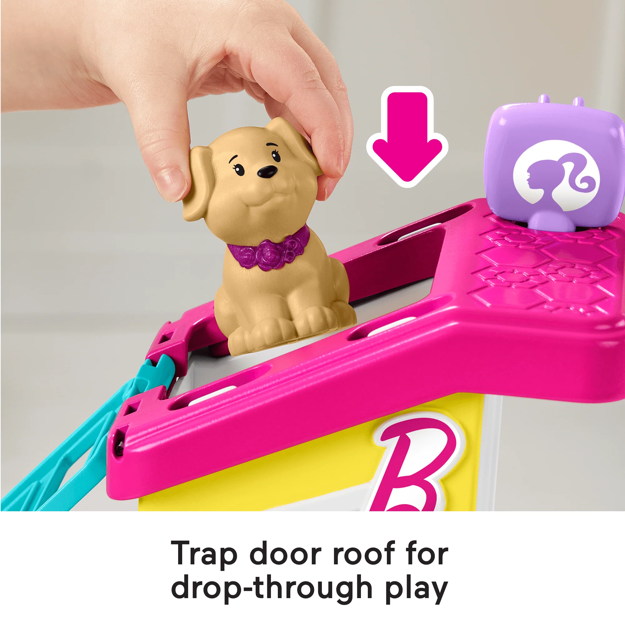 Little People Barbie Playset With Music And Sounds, Play And Care Pet Spa, Toddler Toy, 4 Pieces - Image 4