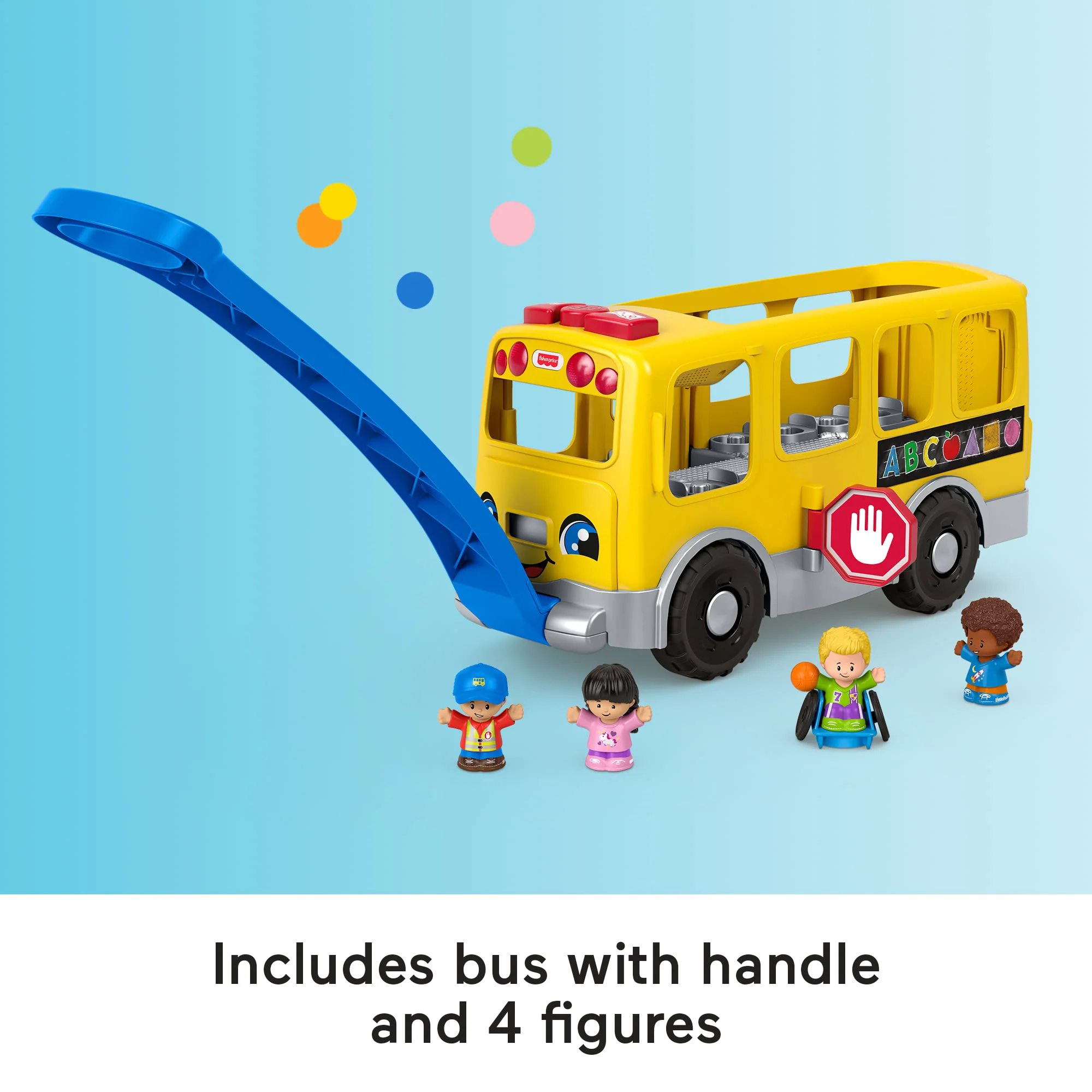 Fisher-Price Little People Big Yellow School Bus, Musical Pull Toy - Image 5