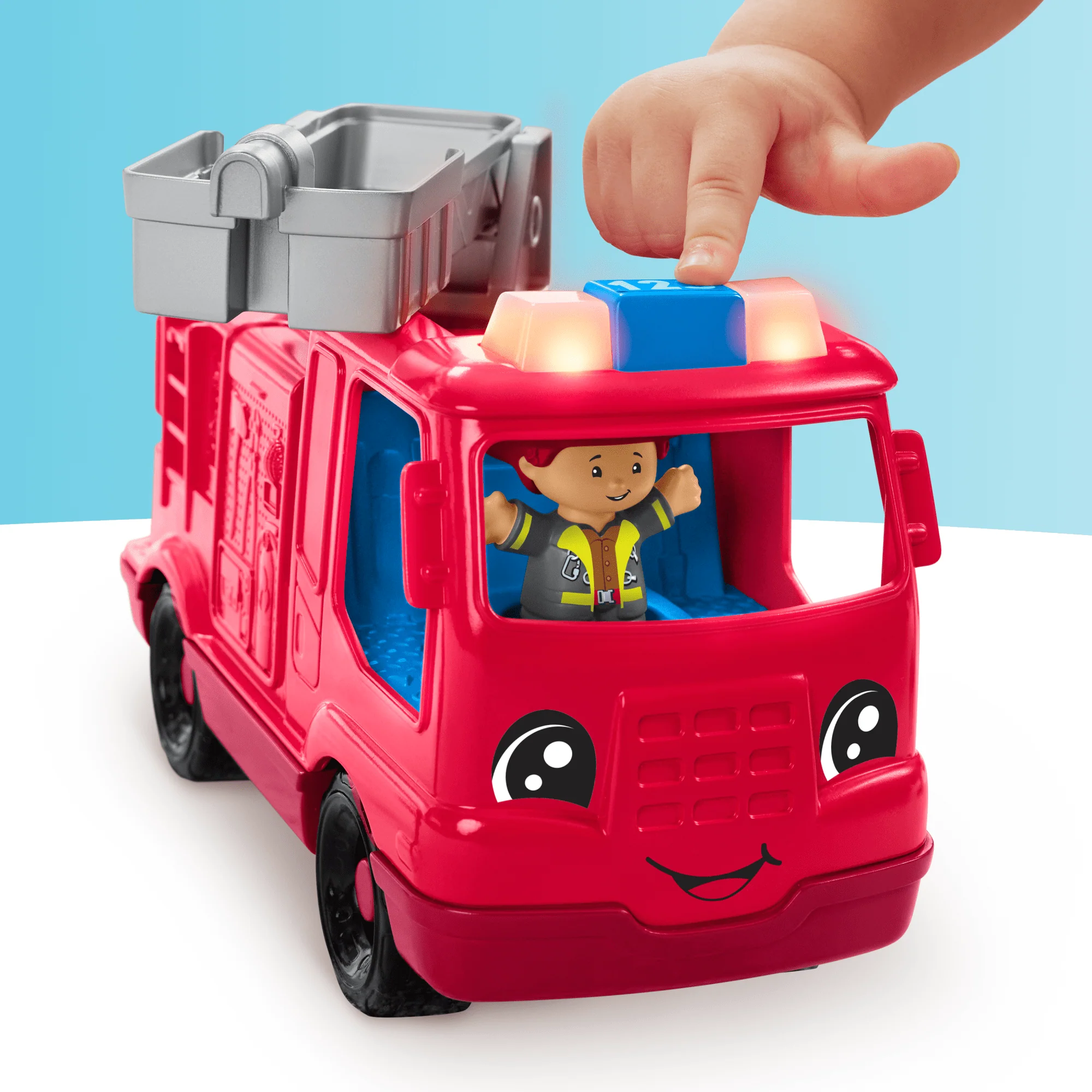 Fisher-Price  Little People  Camion de Pompiers, Musical, Multilingue - Image 3