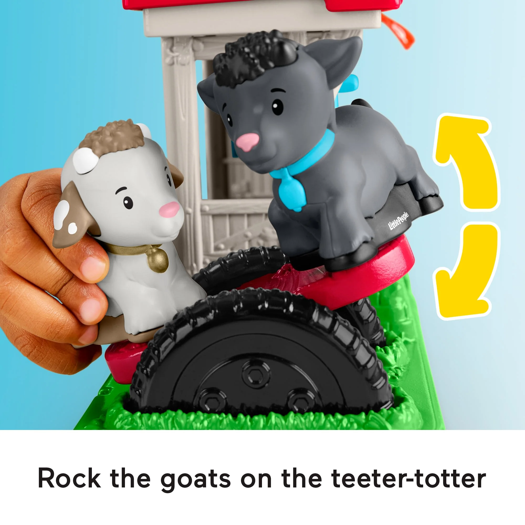 Fisher-Price Little People Feed & Play Goat Yard Playset For Toddlers With 3 Pieces - Image 4