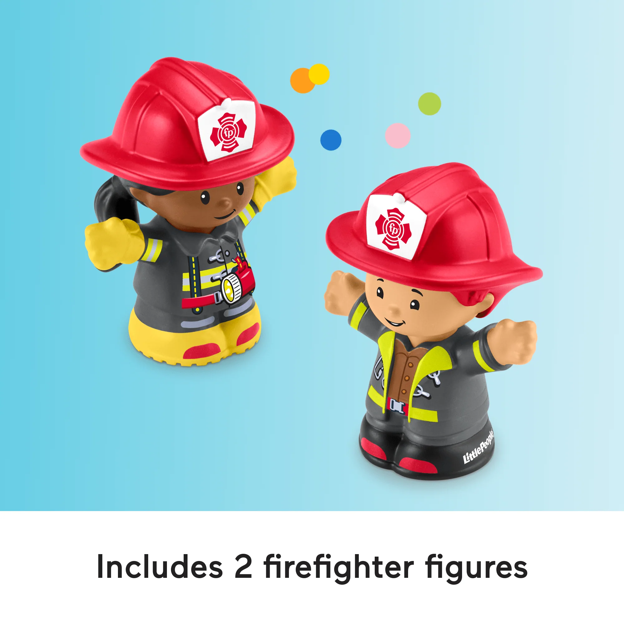 Fisher-Price Little People Fire Truck Musical Toddler Toy With Lights & 2 Figures, Multilanguage Version - Image 5