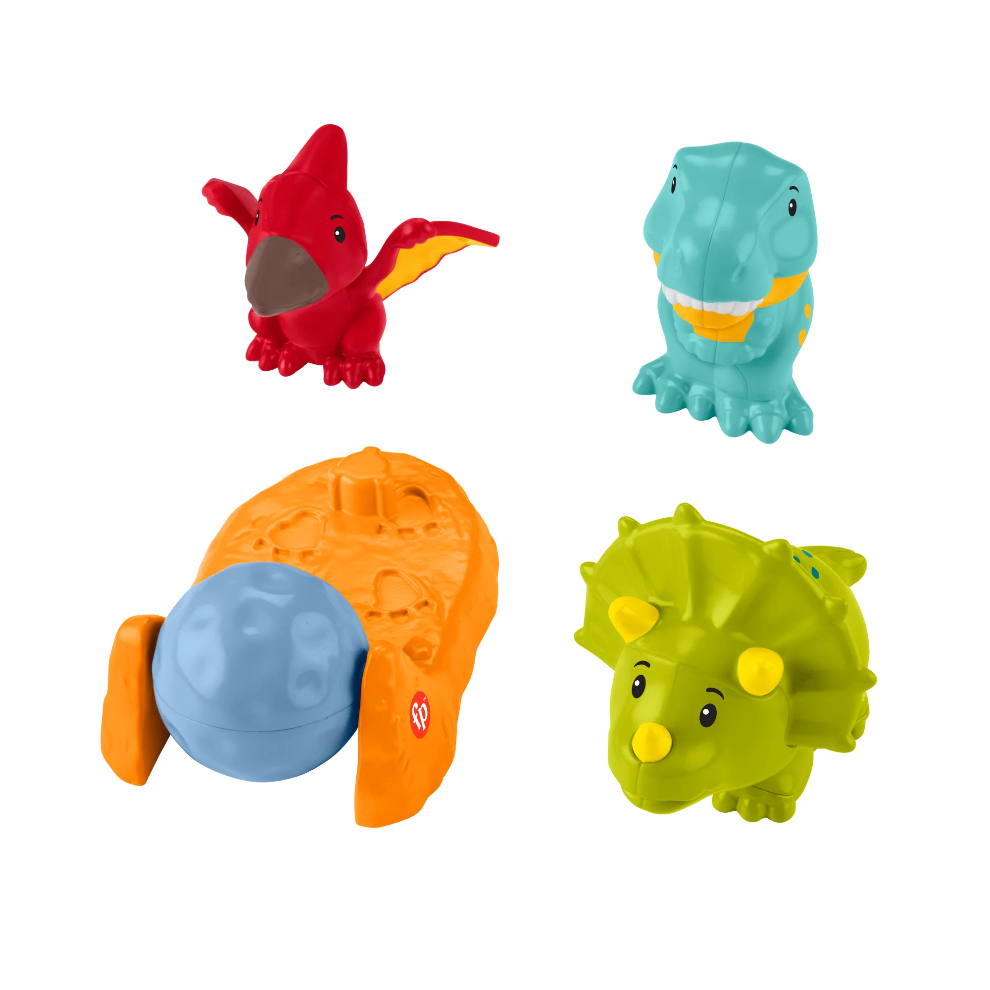 Fisher-Price Little People Friendly Dinosaur Figure Pack Toddler Toy, 4 Pieces - Image 6
