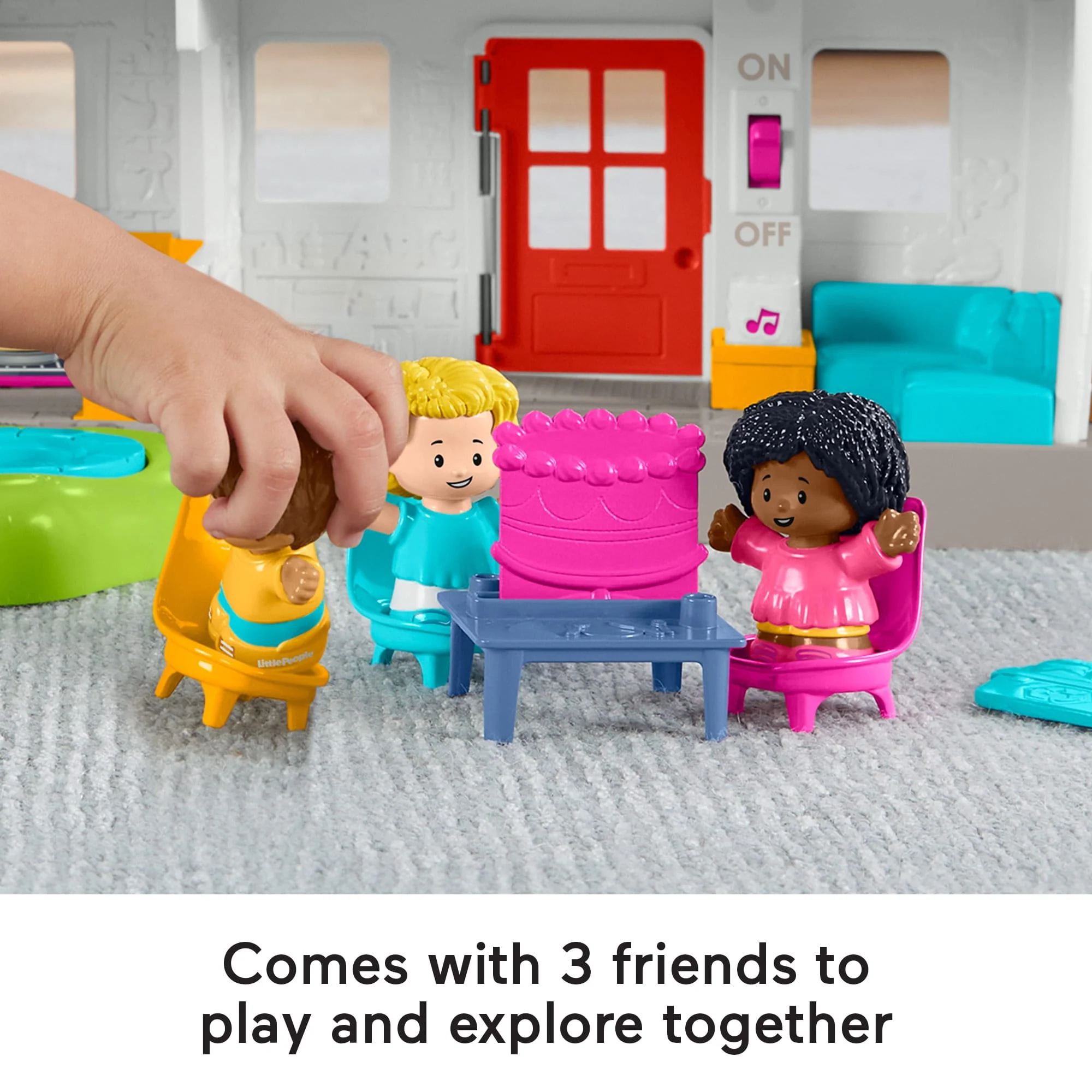 Fisher-Price Little People Friends Together Play House Toddler Learning Playset, 10 Pieces - Image 4
