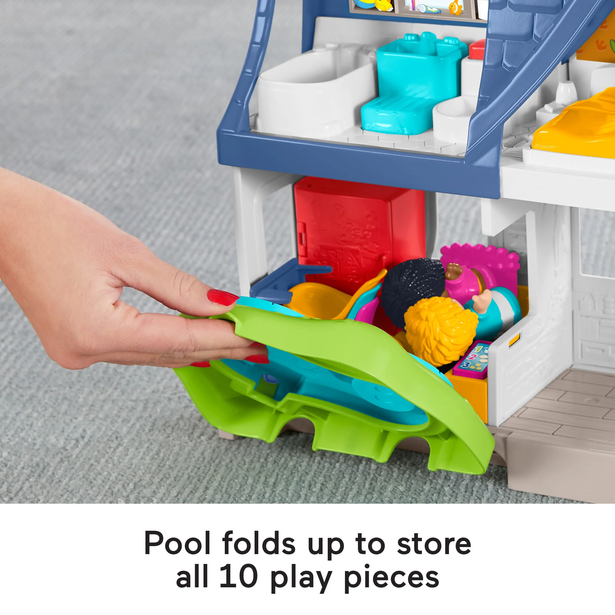 Fisher-Price Little People Friends Together Play House Toddler Learning Playset, 10 Pieces - Image 5