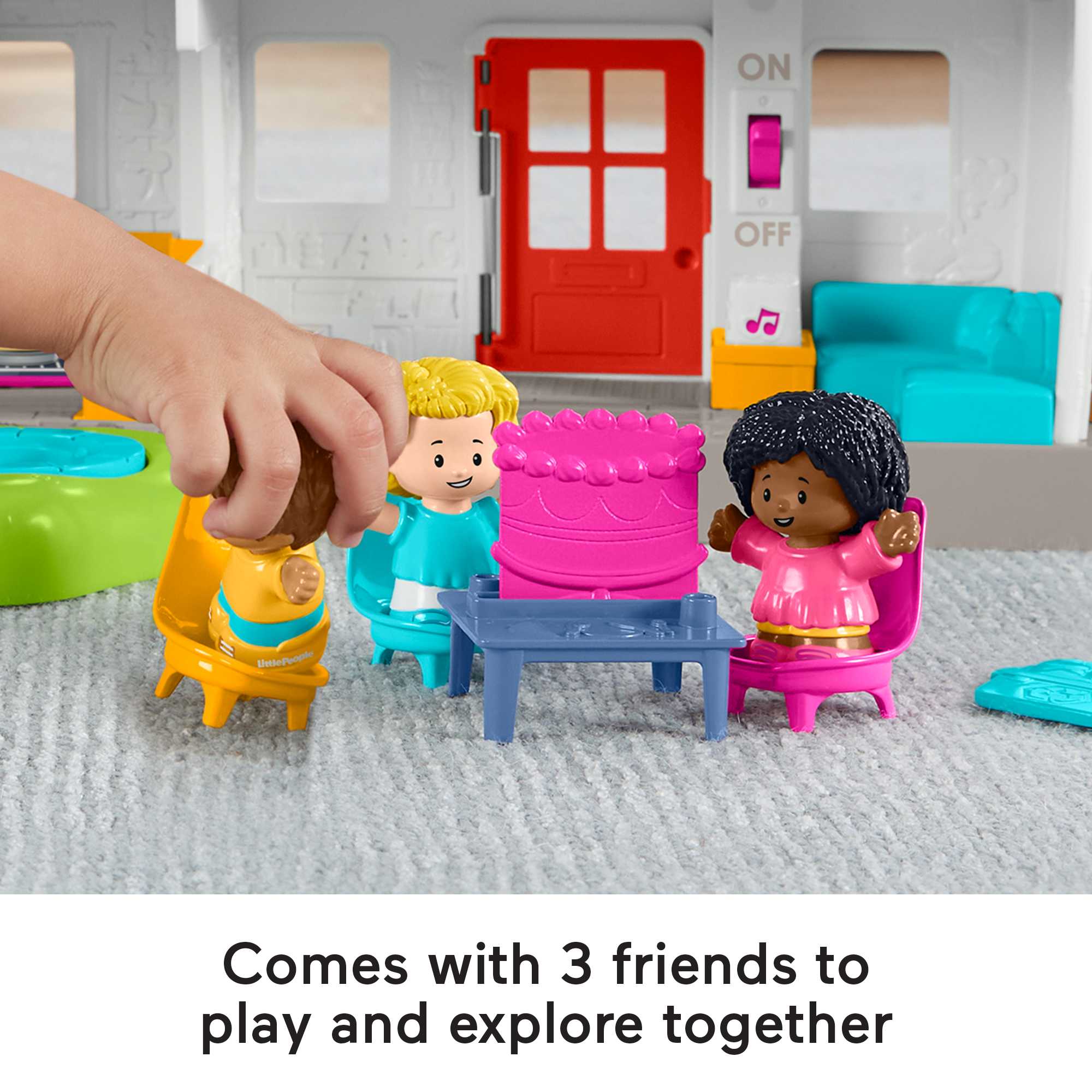 Fisher-Price Little People Friends Together Play House Playset Toddler Learning Toy With Figures And Music - Image 5
