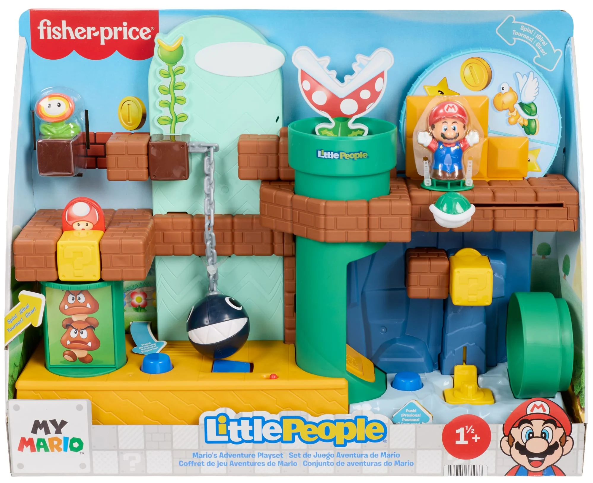 Little People Mario Bros Brinquedo para Bebês FP Little People Playset Mundo Do Mario Bros - Image 6