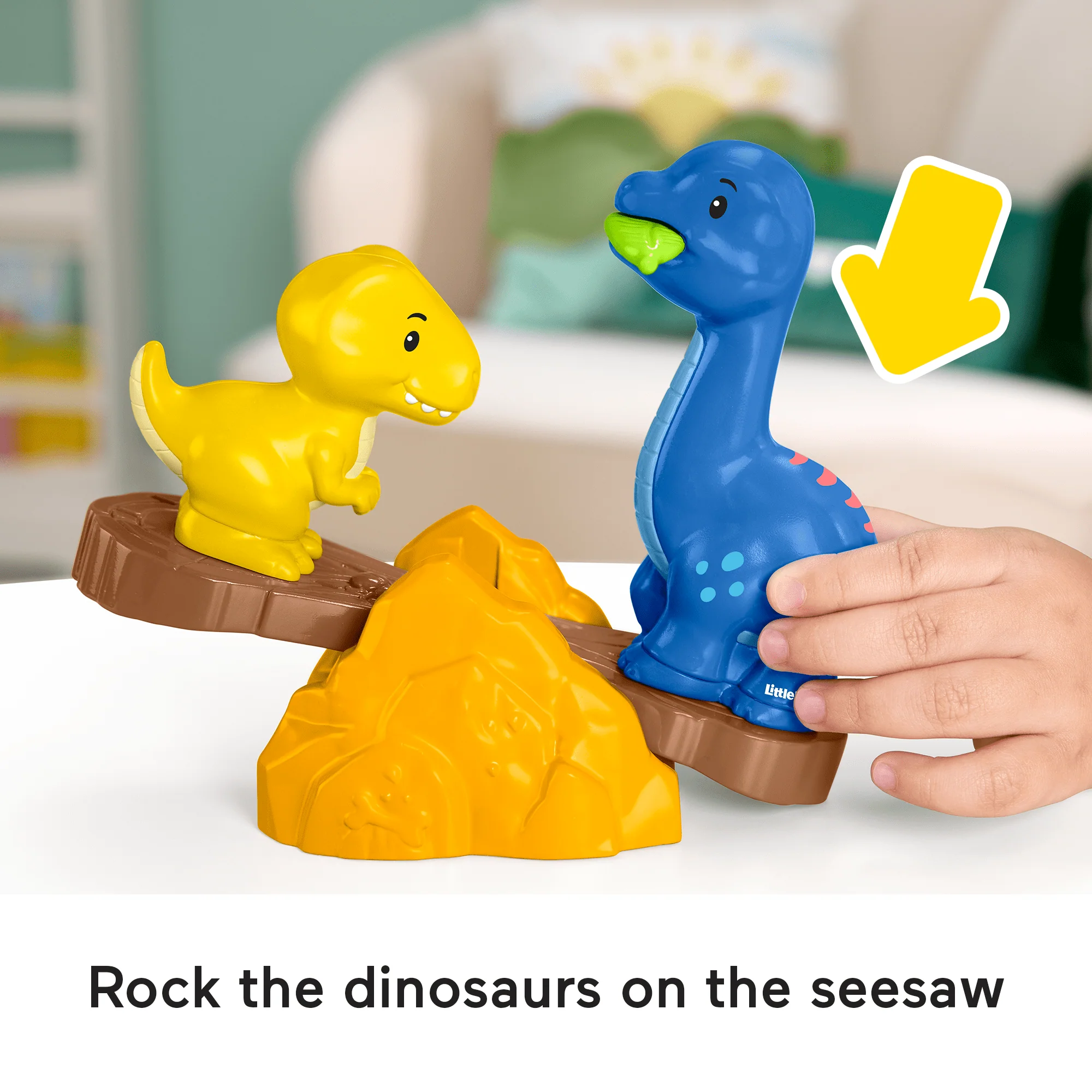 Fisher-Price Little People Spin & Play Dinosaur Playground Toddler Playset, 6 Pieces - Image 5