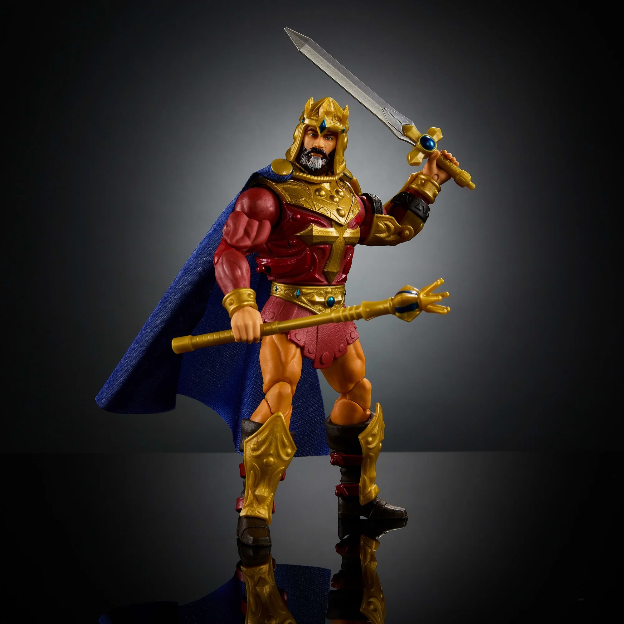 Masters Of The Universe Masterverse New Eternia King Randor MOTU Action Figure Toy, 30 Articulations - Image 3