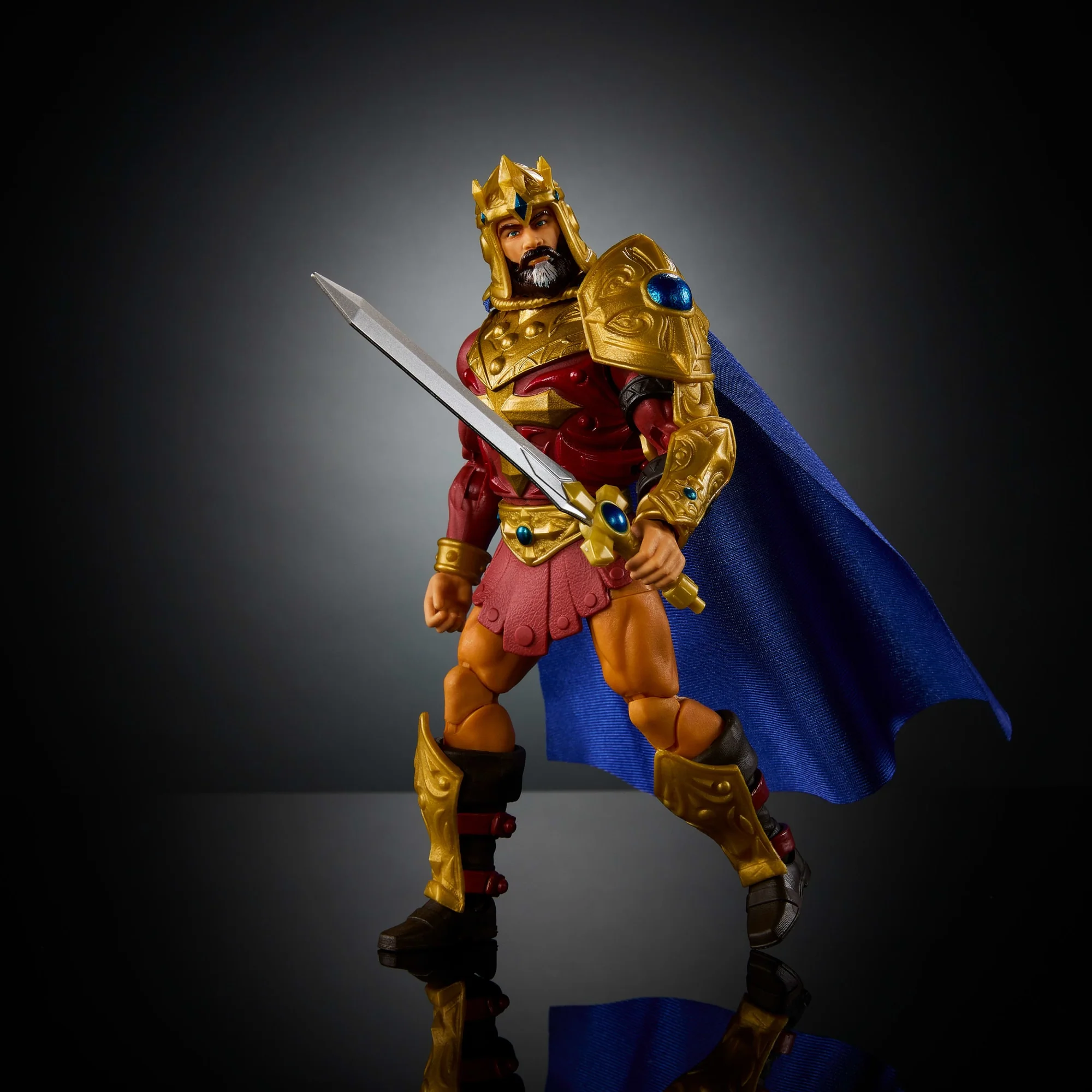 Masters Of The Universe Masterverse New Eternia King Randor MOTU Action Figure Toy, 30 Articulations - Image 5