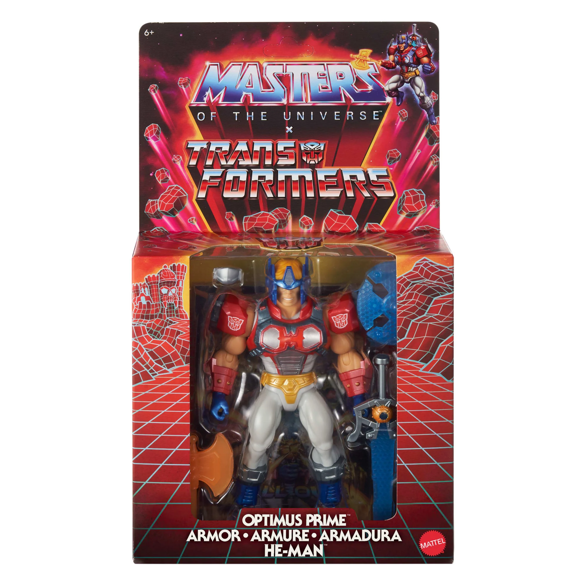 Masters Of The Universe Origins & Transformers Optimus Prime Armor He-Man Action Figure, MOTU Toy - Image 2