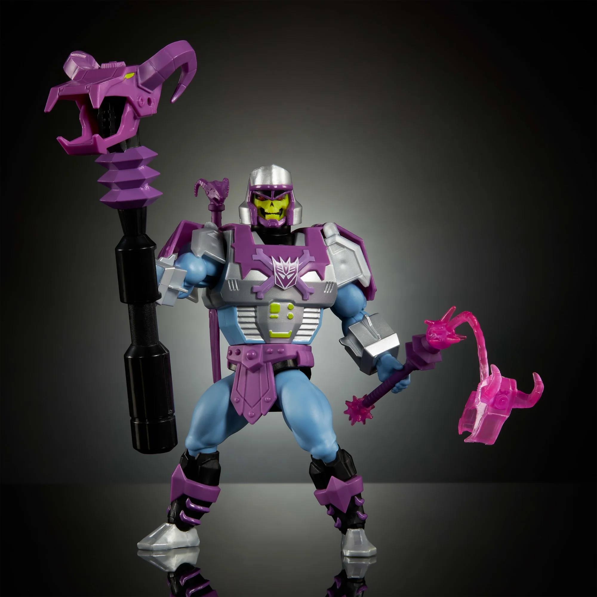 Masters Of Universe Origins & Transformers MEGAtron Armor Skeletor Action Figure, MOTU 5.5 Inch Toy - Image 4