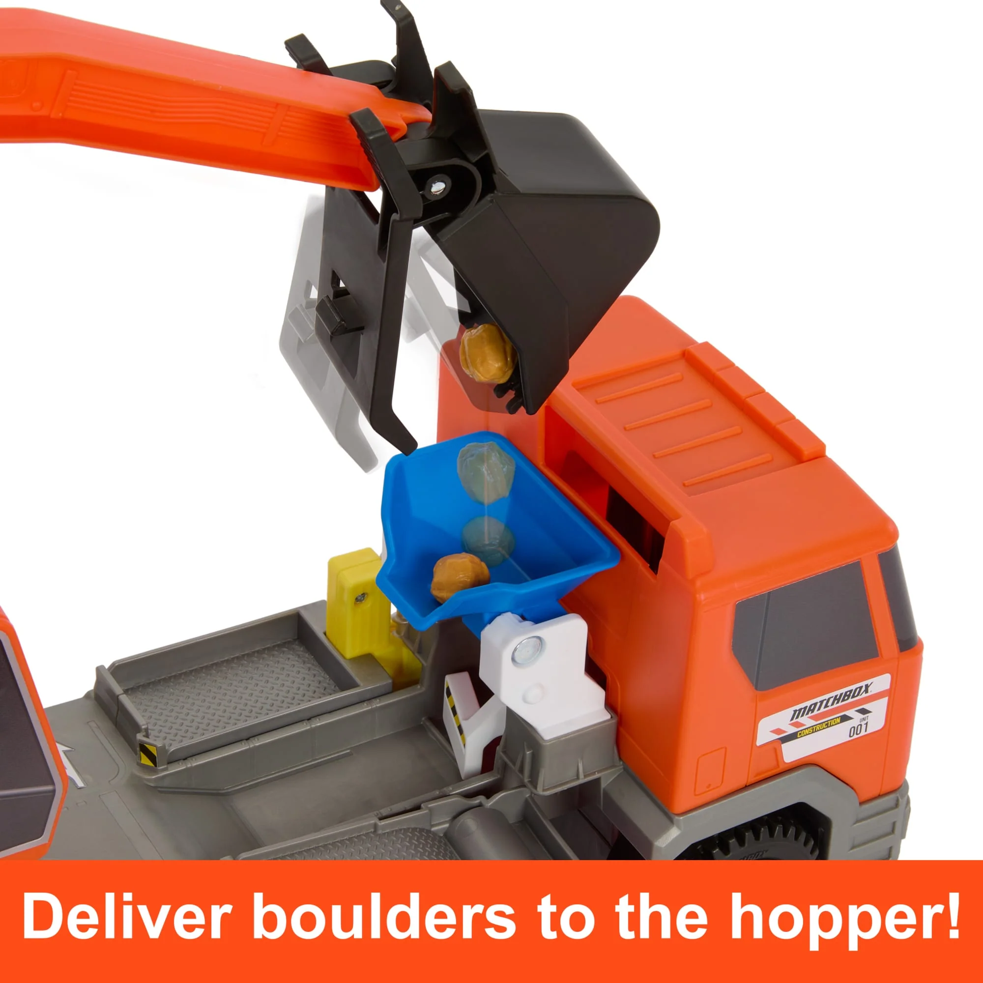 Matchbox Action Drivers Matchbox Transforming Excavator, Toy Construction Truck With 1:64 Scale Vehicle - Image 4