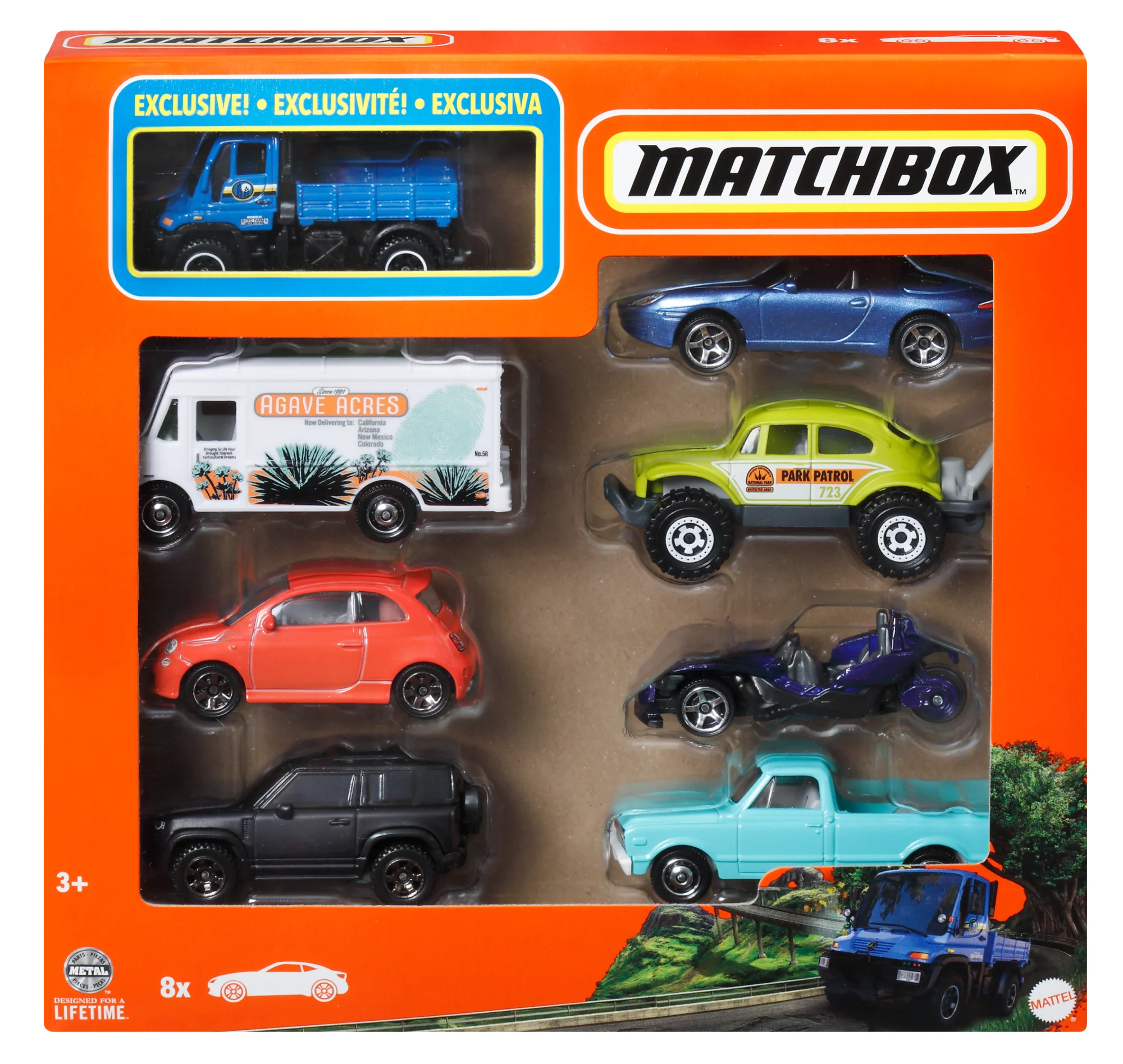 Matchbox Diecast Veículo de Brinquedo Pacote de 8 Carros - Image 6