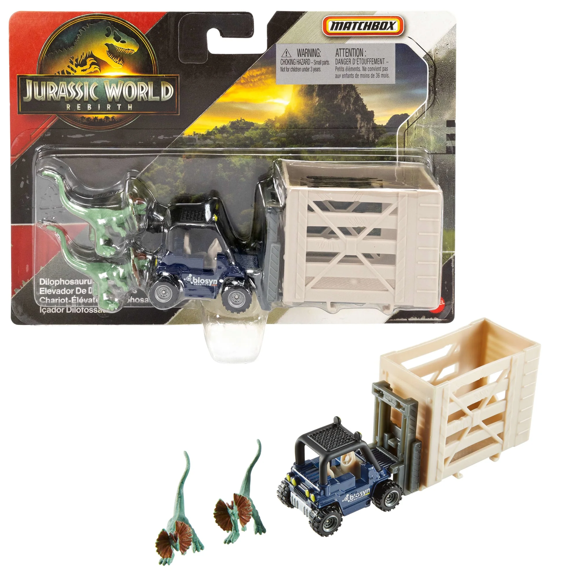 Matchbox Vehículo de Juguete Jurassic World Transportador Dinosaurios - Image 2