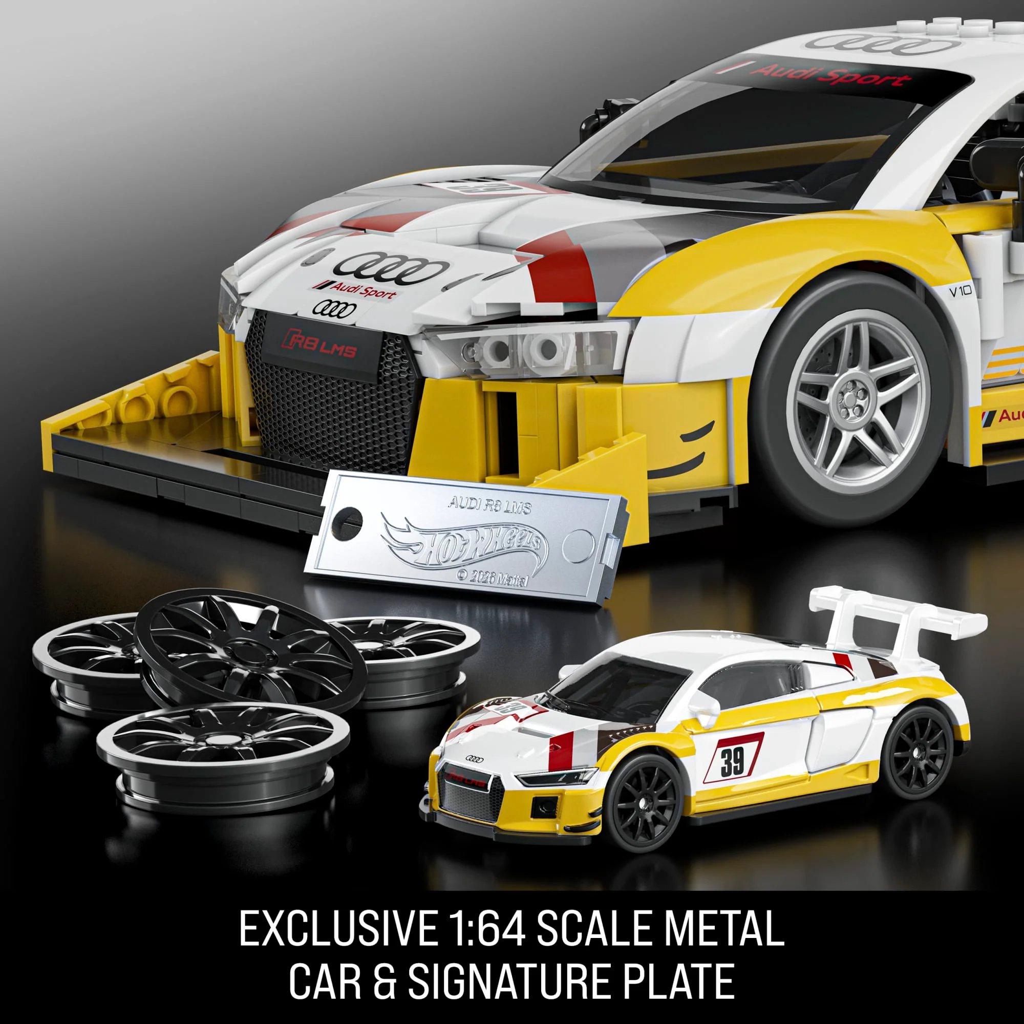 Mattel Brick Shop Hot Wheels ‘15 Audi R8 Lms Building Toy Kit (820 Pieces), For Collectors - Image 5