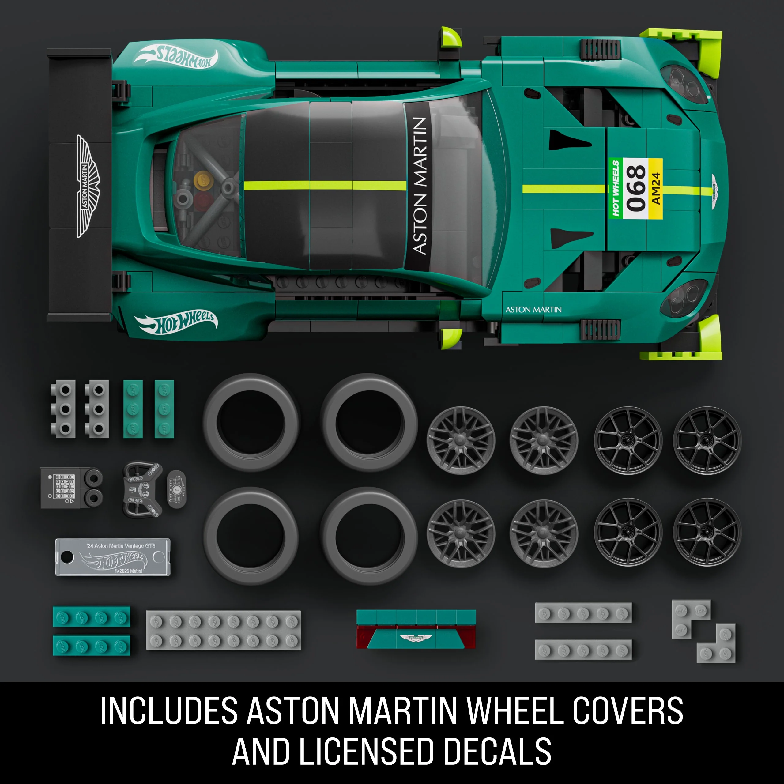 Mattel Brick Shop Hot Wheels ’24 Aston Martin Vantage Gt3 Building Toy Kit (793 Pieces), For Collectors  - Image 5