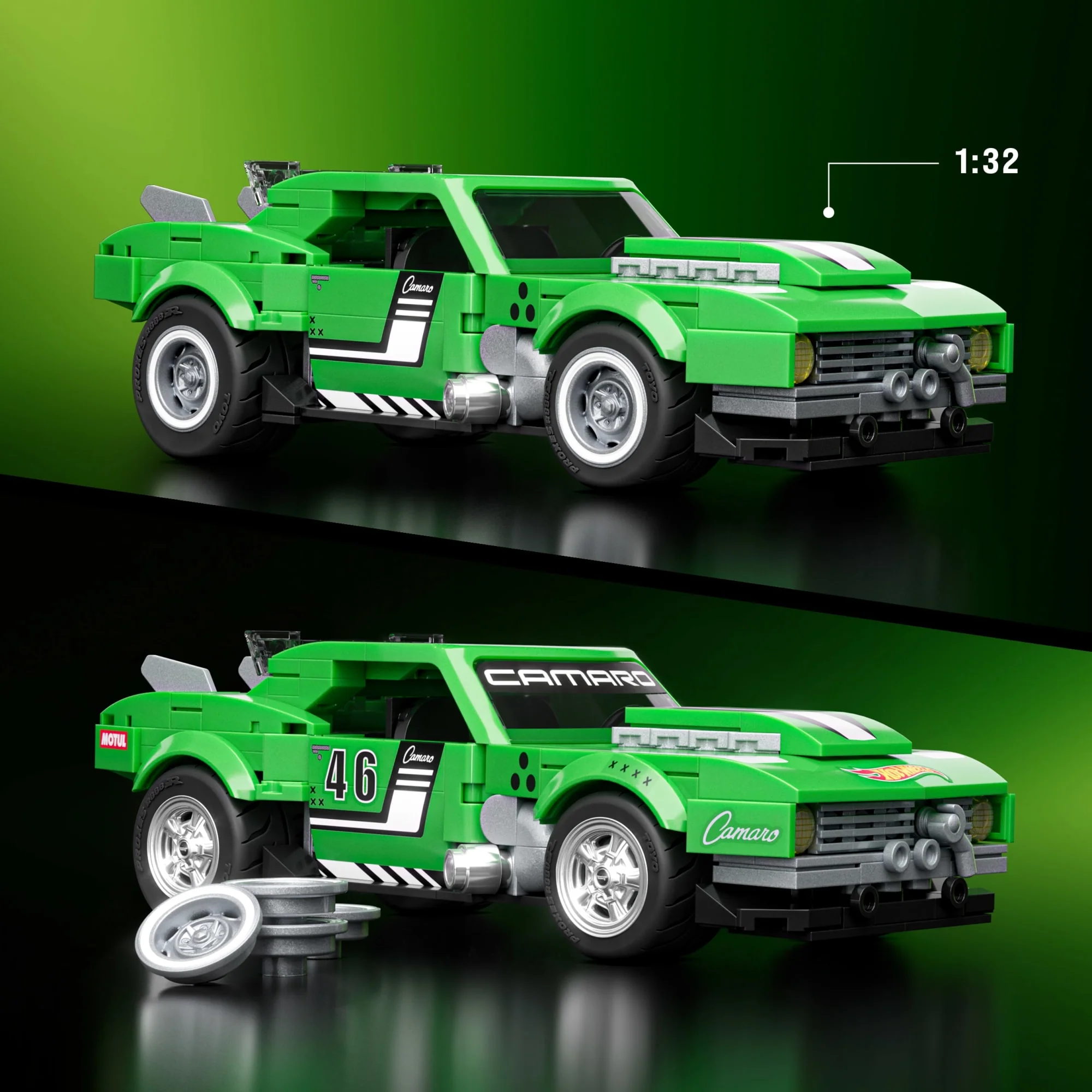 Mattel Brick Shop Hot Wheels Camaro Custom 1968, 289 Pièces, de Collect - Image 3