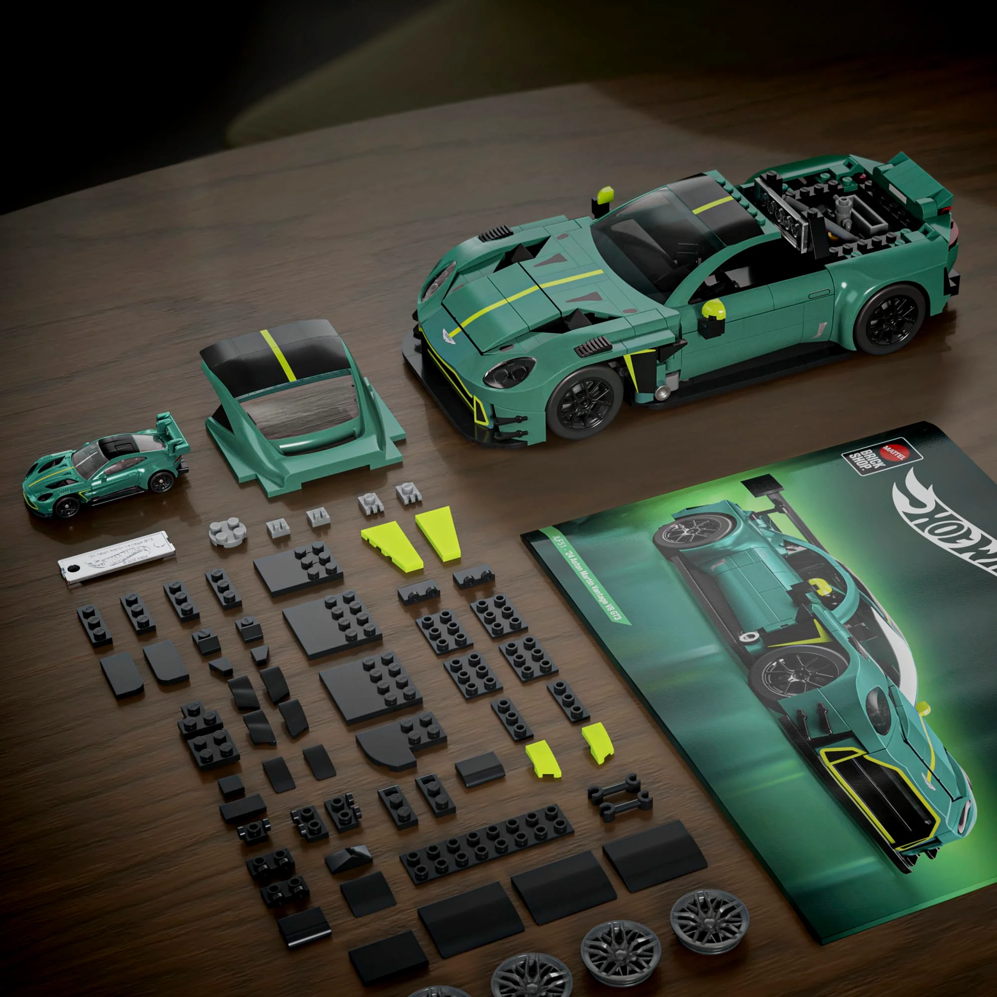 Mattel Brick Shop Hot Wheels-Coffret de Construction Aston Martin Vantage Gt3 - Image 2