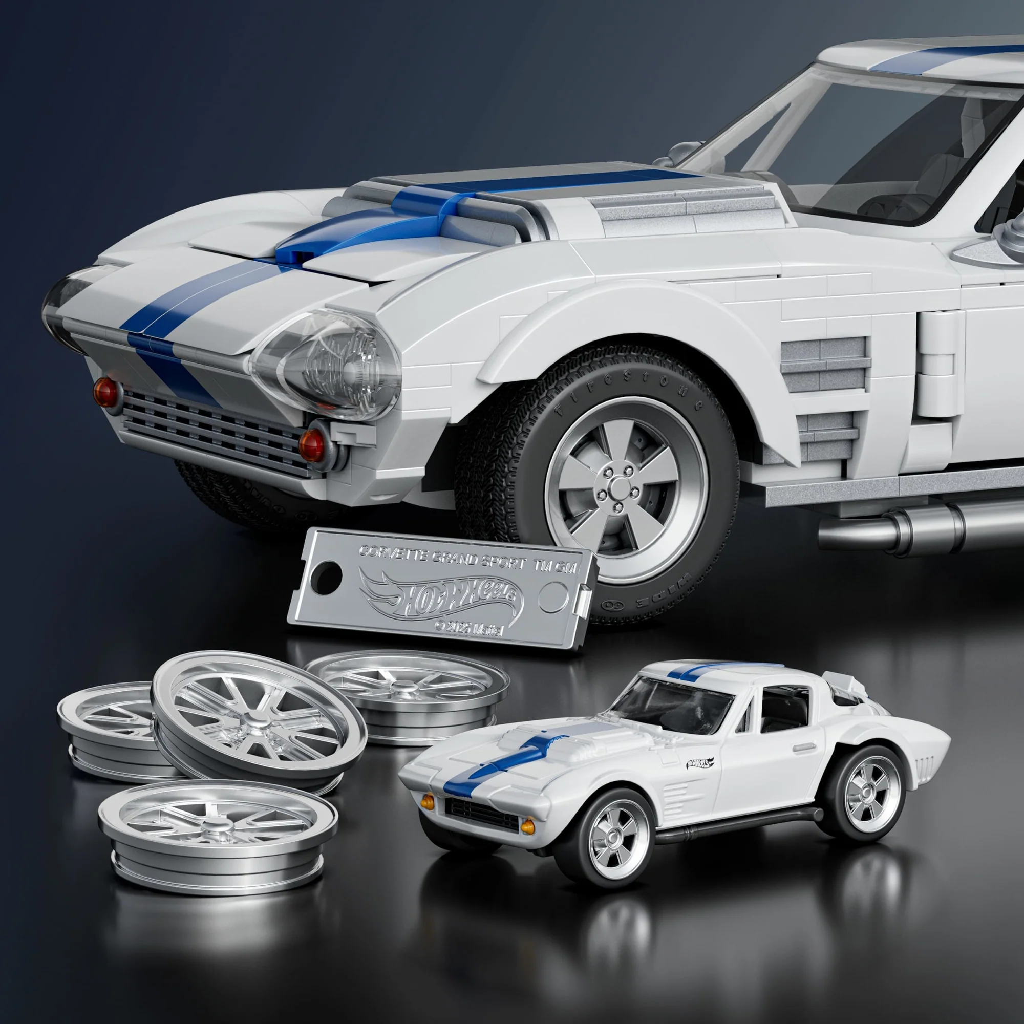 Mattel Brick Shop Hot Wheels Corvette Grand Sport, Kit de Construction de Jouets 918 Pièces, de Collection - Image 5