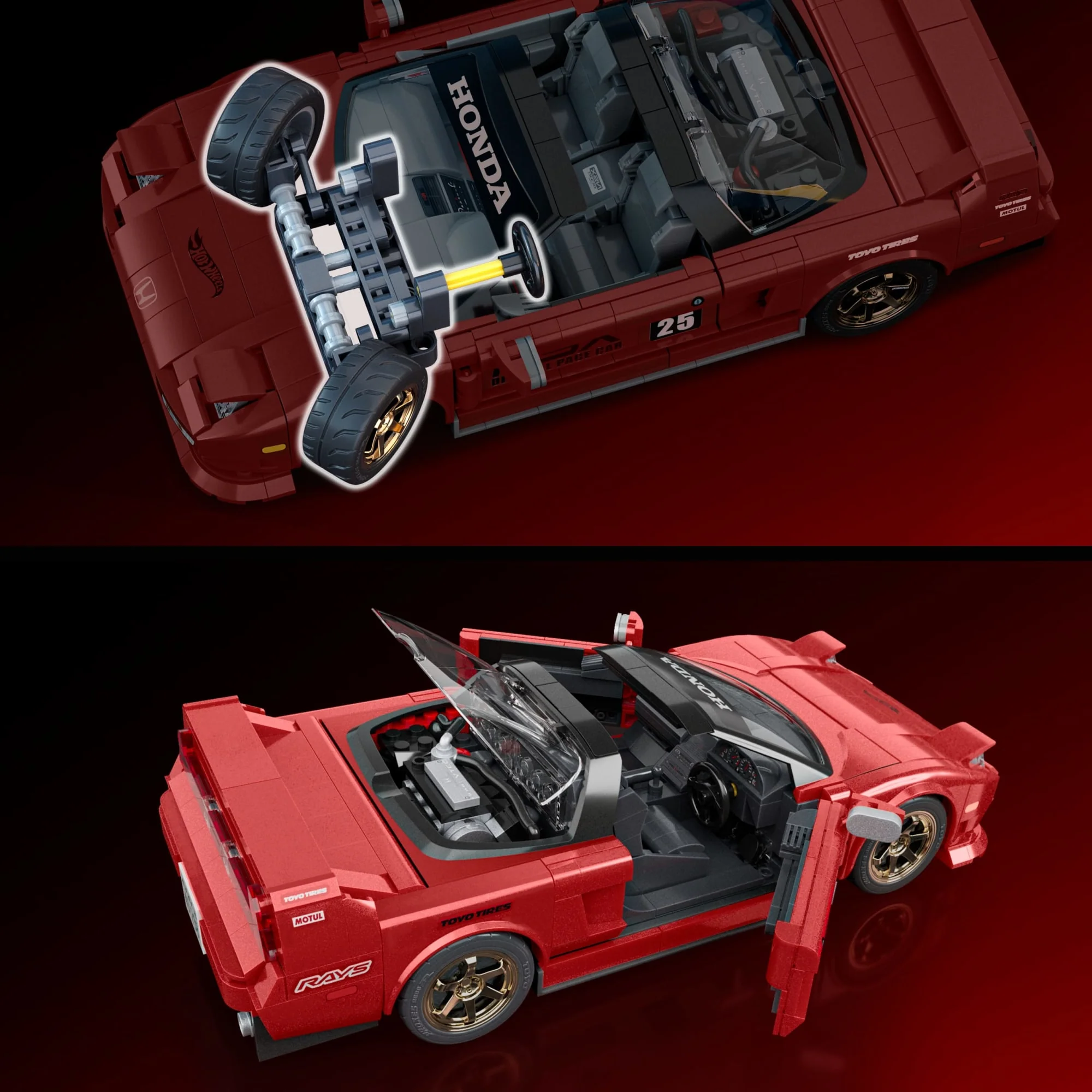 Mattel Brick Shop Hot Wheels Jogo de Construção Elite '90 Acura NSX - Image 3